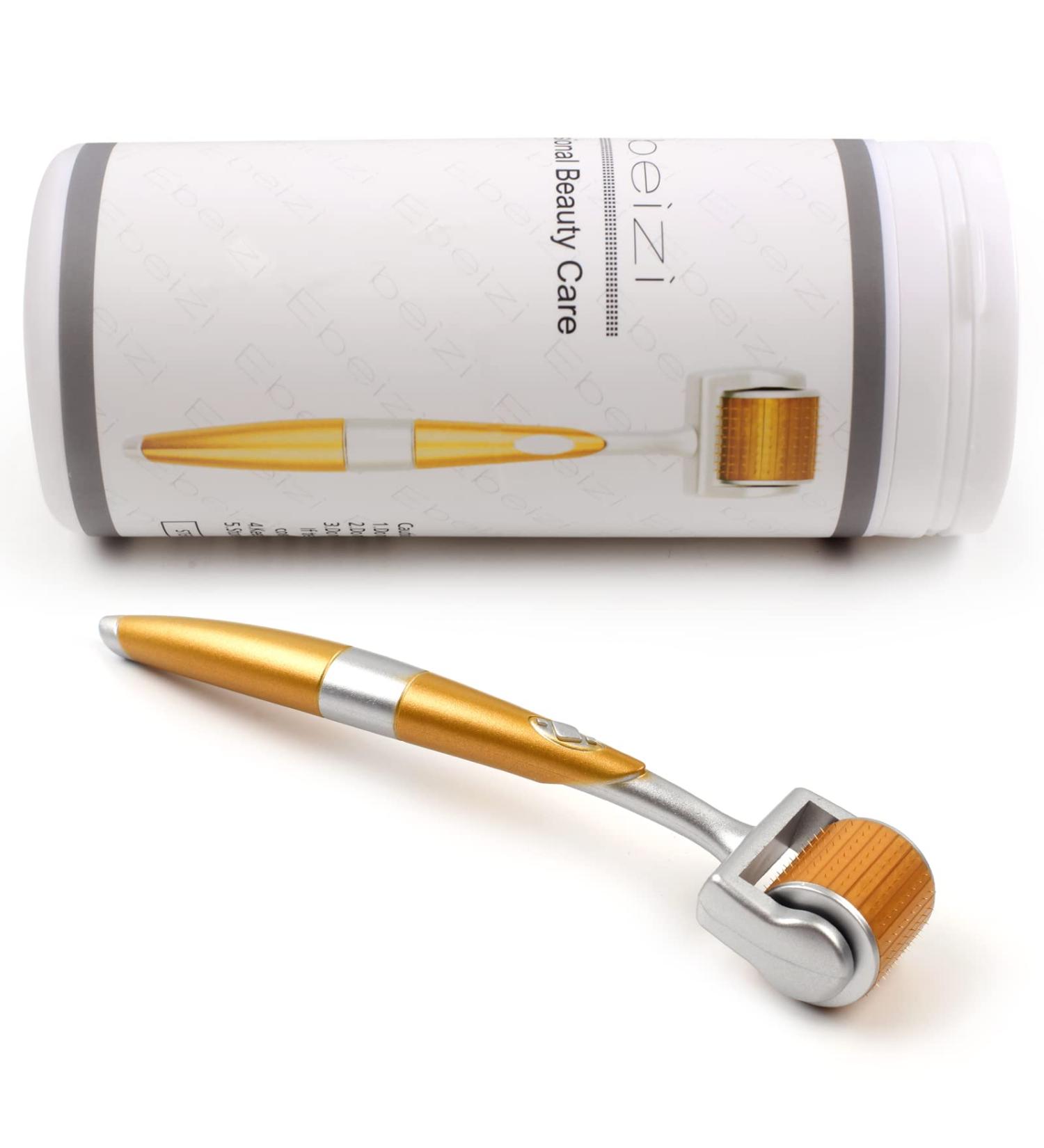 Titanium Micro Needle Derma Roller for Face and Body Care Help Men Beard Growth Reduce - Buy Online on GoSupps.com