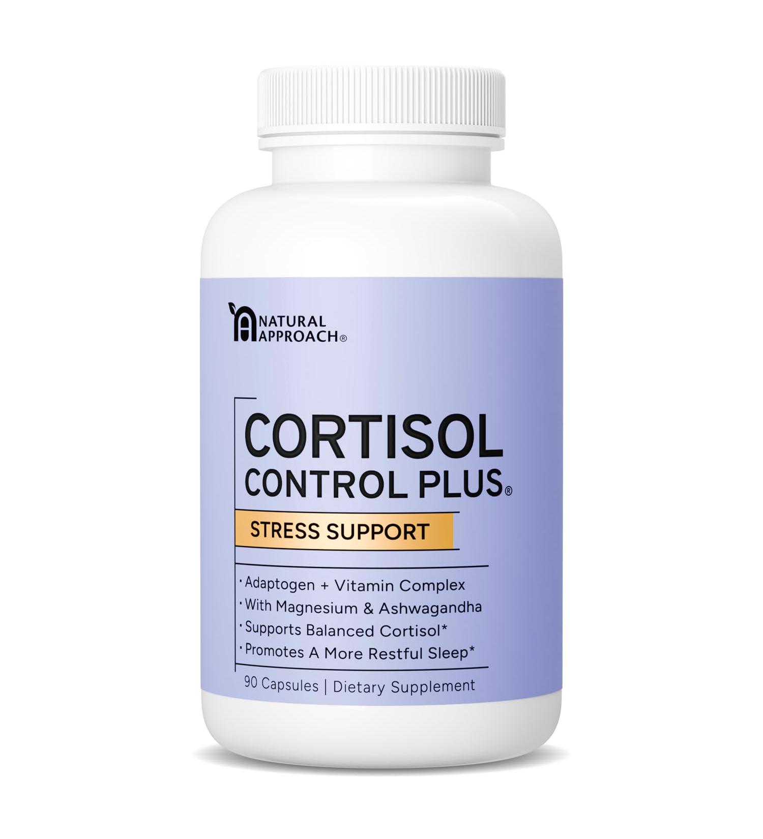 Cortisol Control Plus Cortisol Supplement for Women & Men Cortisol Manager for Stress Response Support Calm Energy Mood & Restful Sleep High-Potency Adaptogen + Vitamin Blend 90 Capsules - Buy Online on GoSupps.com