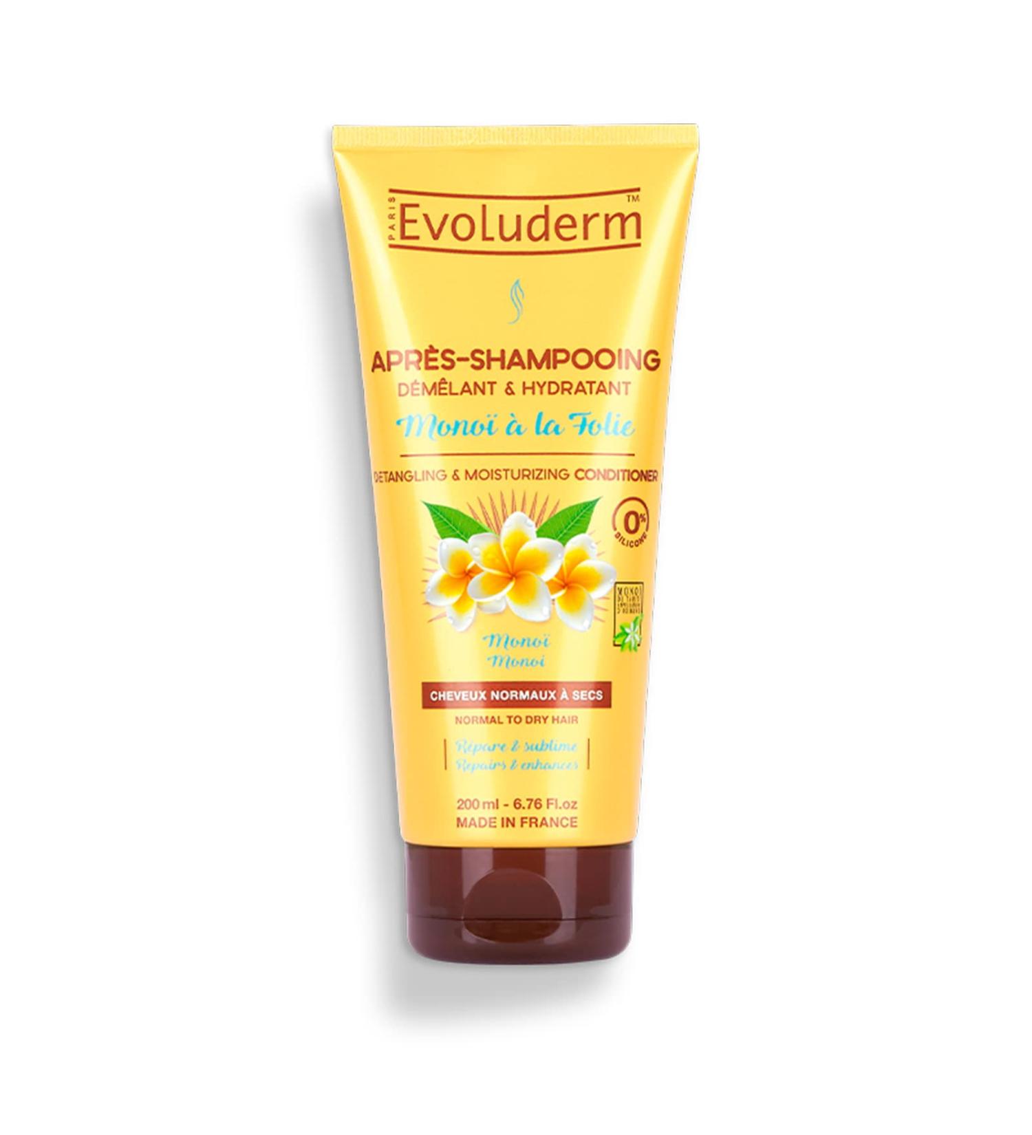  Evoluderm EVOLUDERM - Monoi Madness Detangling & Moisturizing Conditioner - 200 ml - 99% Natural Origin - Vegan - Made in France - Buy Online on GoSupps.com