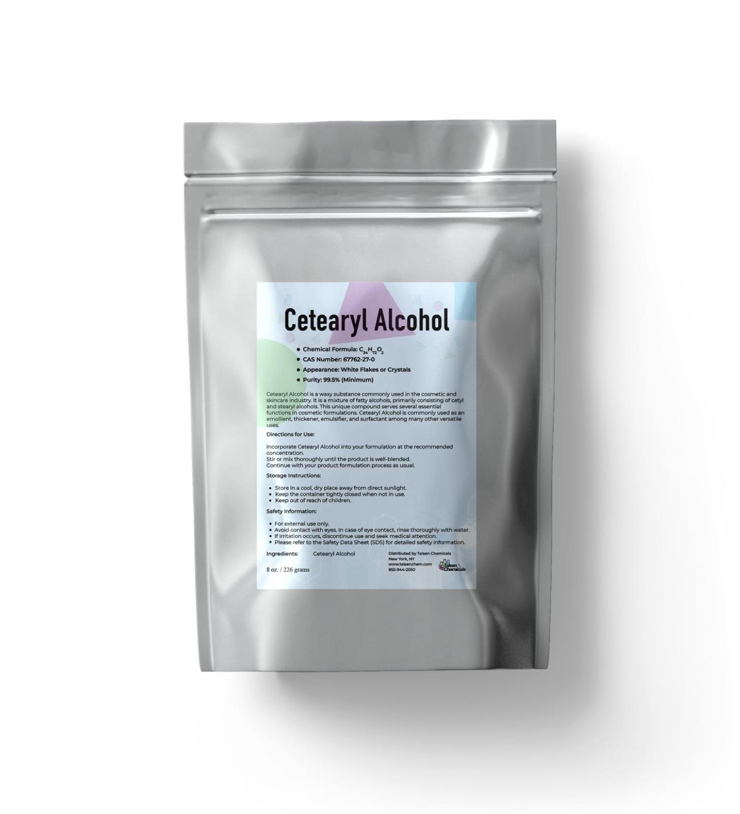 Cetearyl Alcohol Cosmetic Grade 16 Oz / 453.6 Grams - Cetearyl Alcohol Emulsifying Wax Organic for Body Butter Cetearyl Alcohol Suitable for Making Conditioners Scrubs and Creams by Talsen Chemicals - Buy Online on GoSupps.com