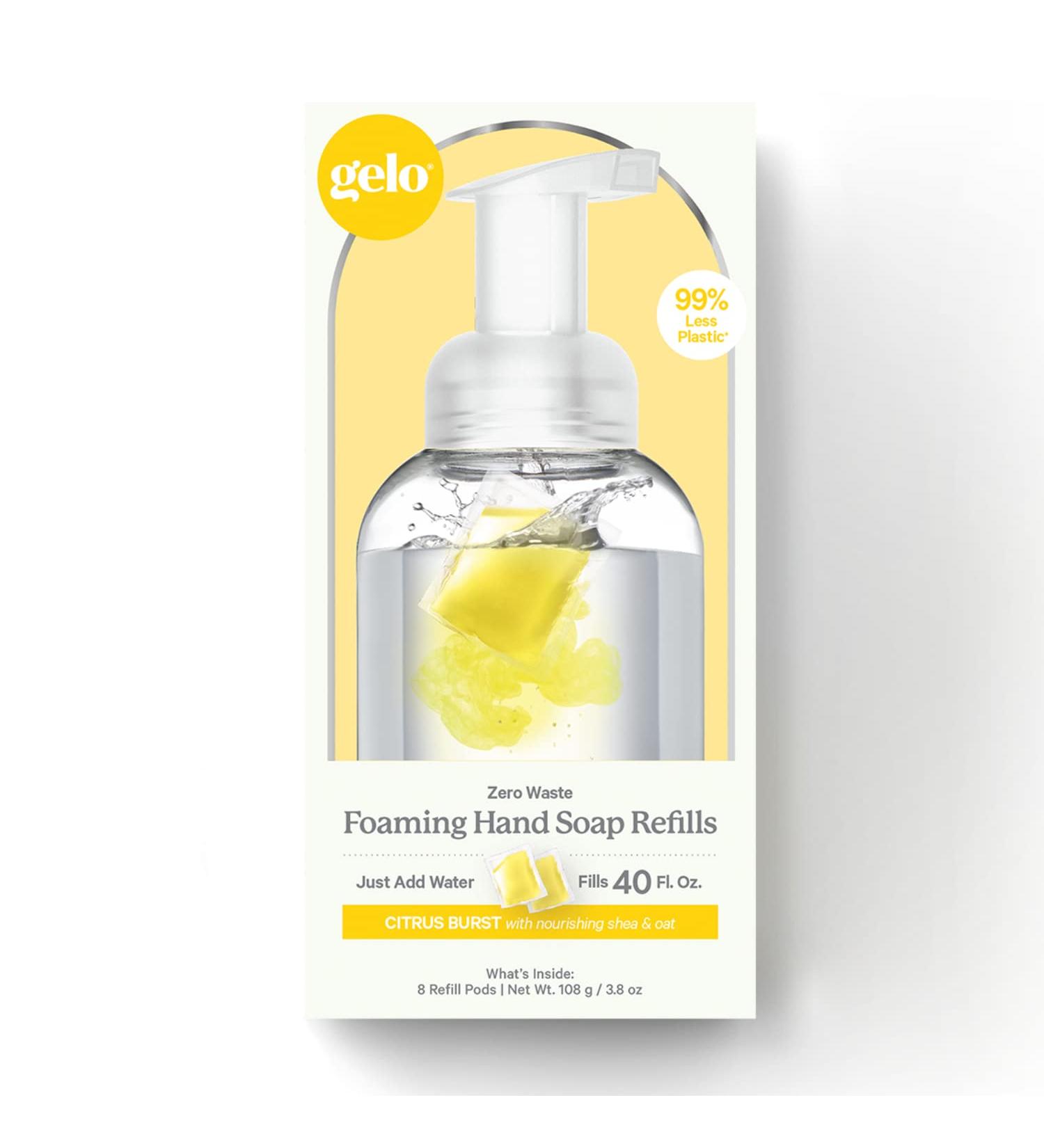 Gelo Eco-Friendly Foaming Hand Soap Refill Pods - 40oz Lemon, Basil & Geranium - Buy Online on GoSupps.com