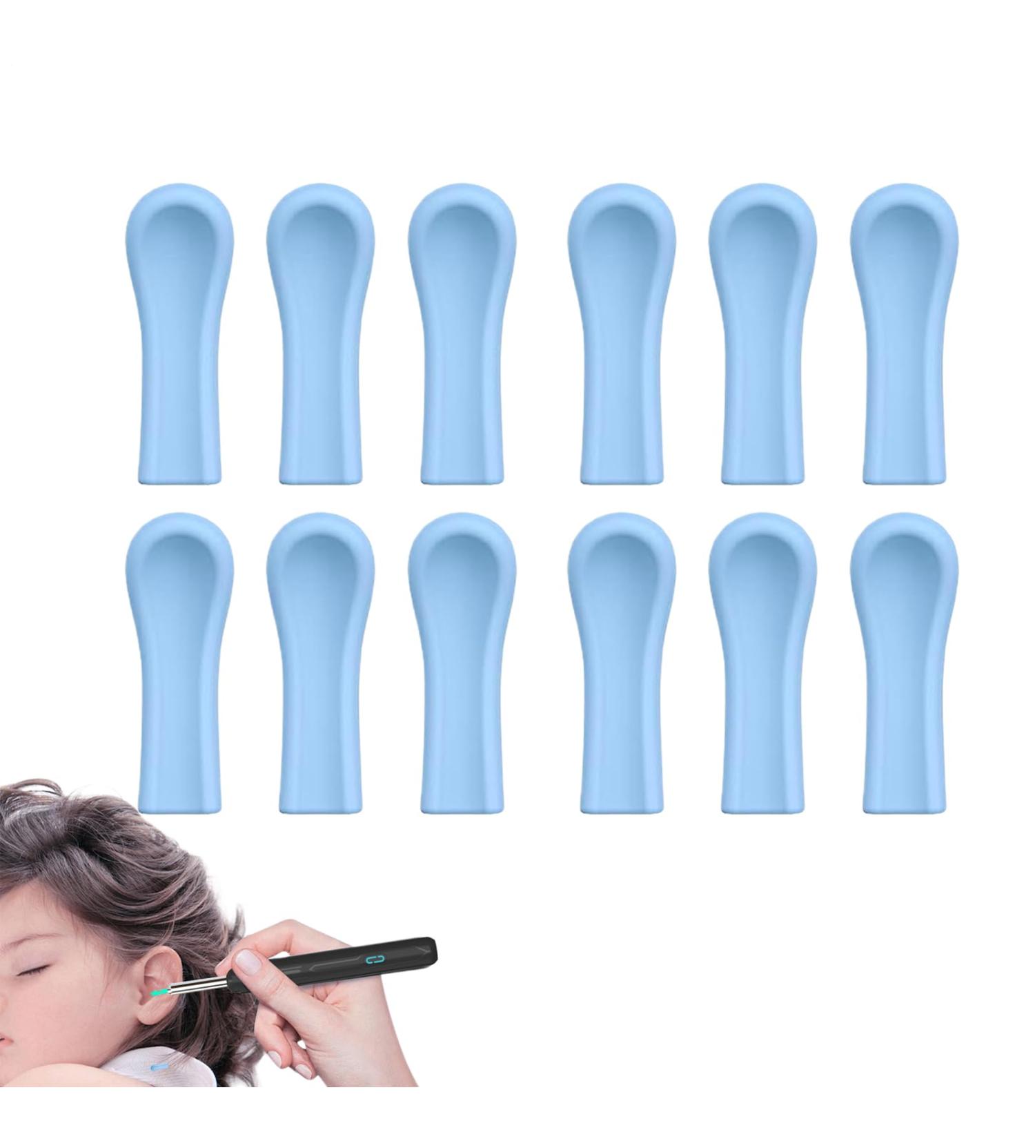 Ear Cleaner Replacement Heads - 1.2x0.35cm Ears Wax Removal Attachments Soft Elastic Earss Scoop Tips | Gentle Ear Care Accessories Durable Cleaning Parts Universal Fit Earr Tool Heads for Visual - Buy Online on GoSupps.com