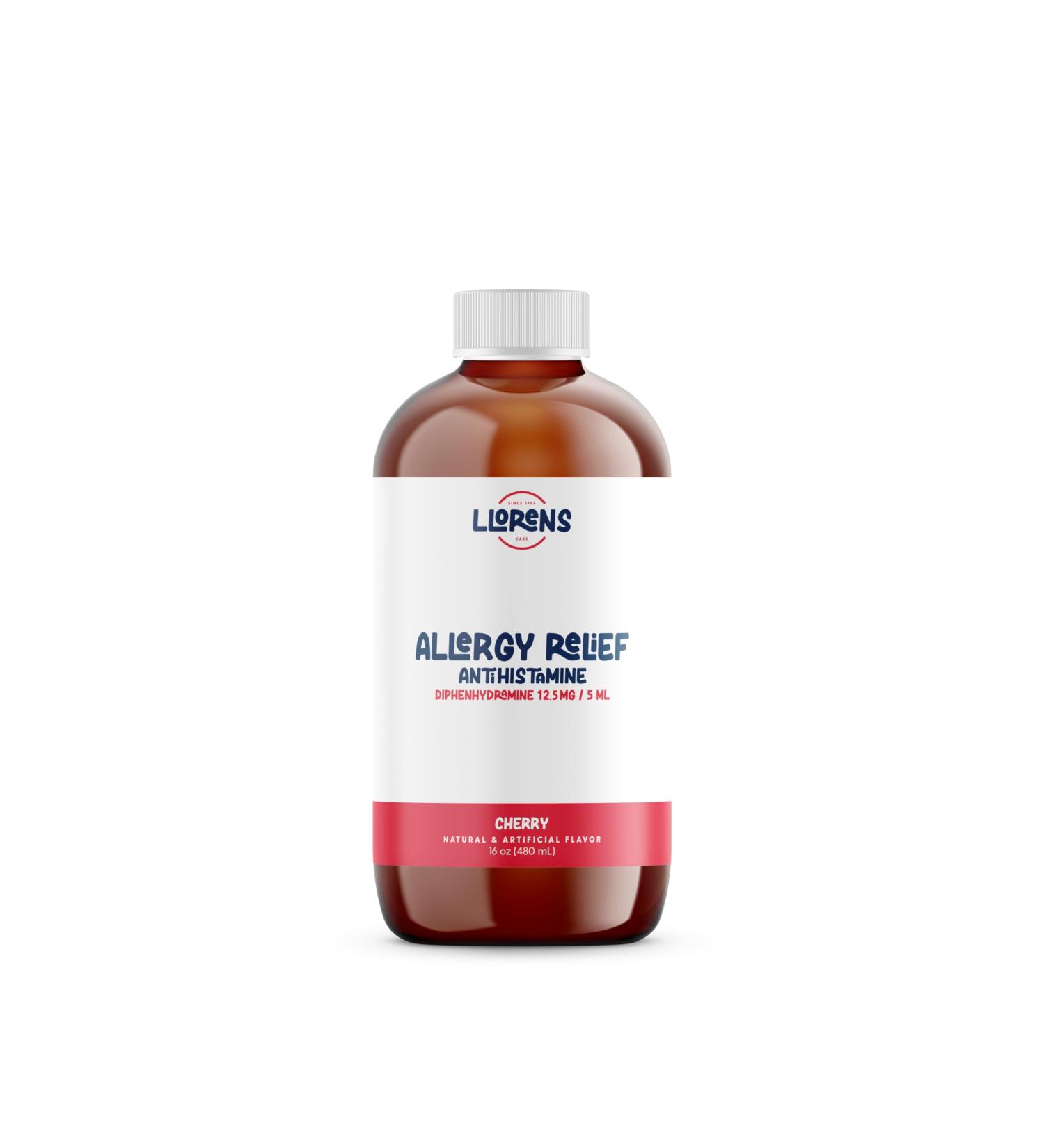 Liquid Allergy Relief for Adults and Kids by Llorens Cherry 16 oz