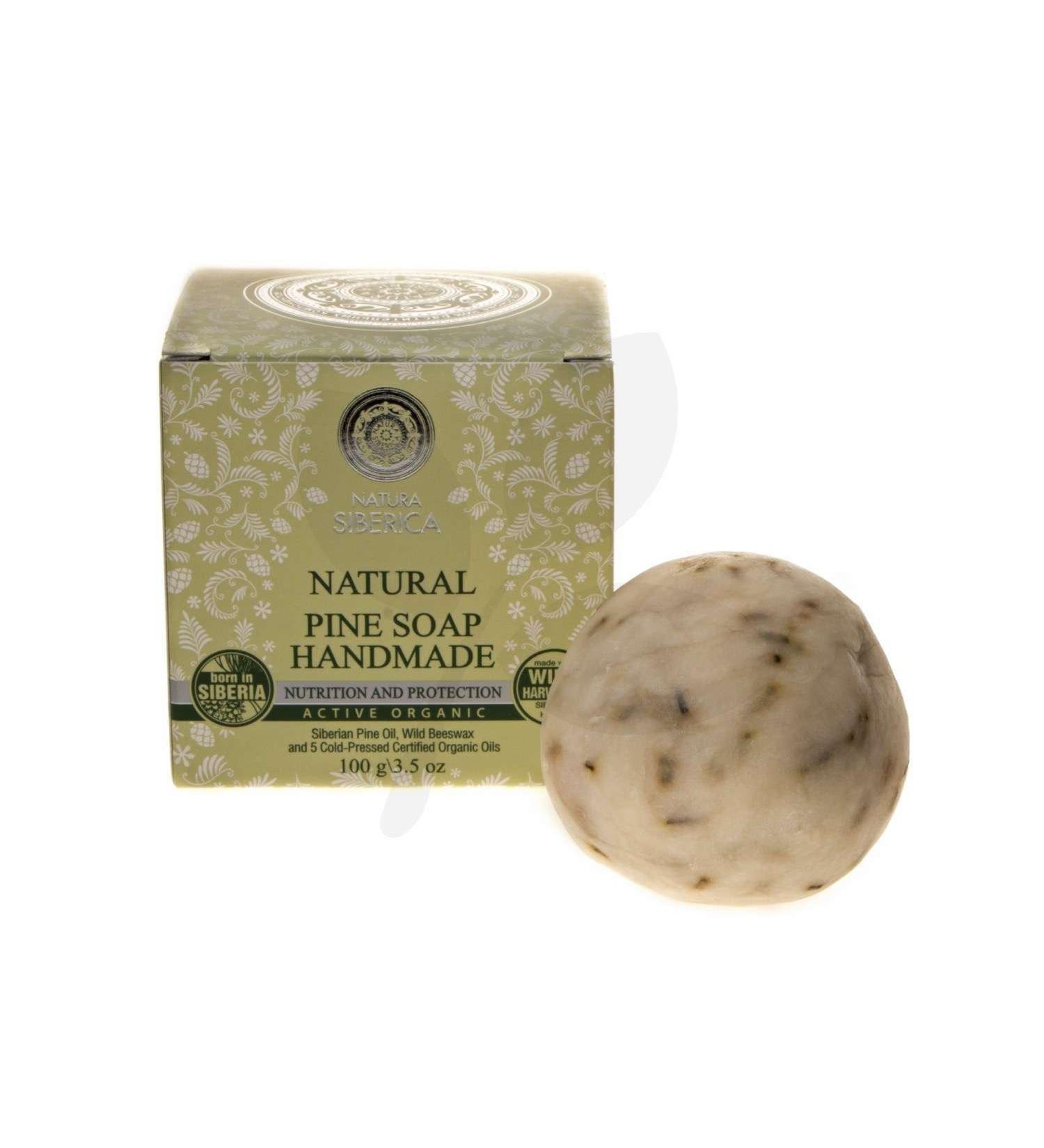 ACTIVE ORGANICS 100% Natural Cedar Soap - Hand Made "Protection & Nourishing" with Organic Cedar Oil Beeswax Pinus Dauricus + 12 Organic Oils 100g (Natura Siberica)
