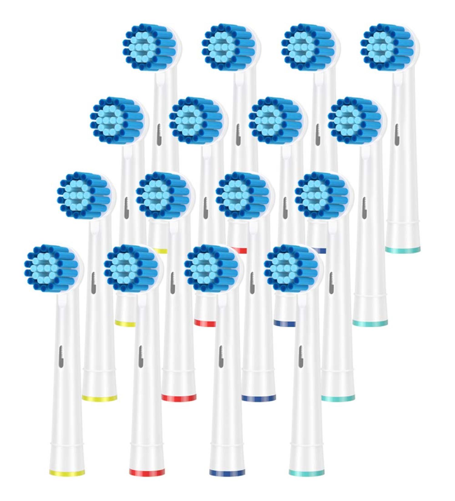 ITECHNIK EB17S Sensitive Brush Heads - Compatible with Braun Oral-B Replacement Brushes (16 Pieces) | International Shipping Available - Buy Online on GoSupps.com