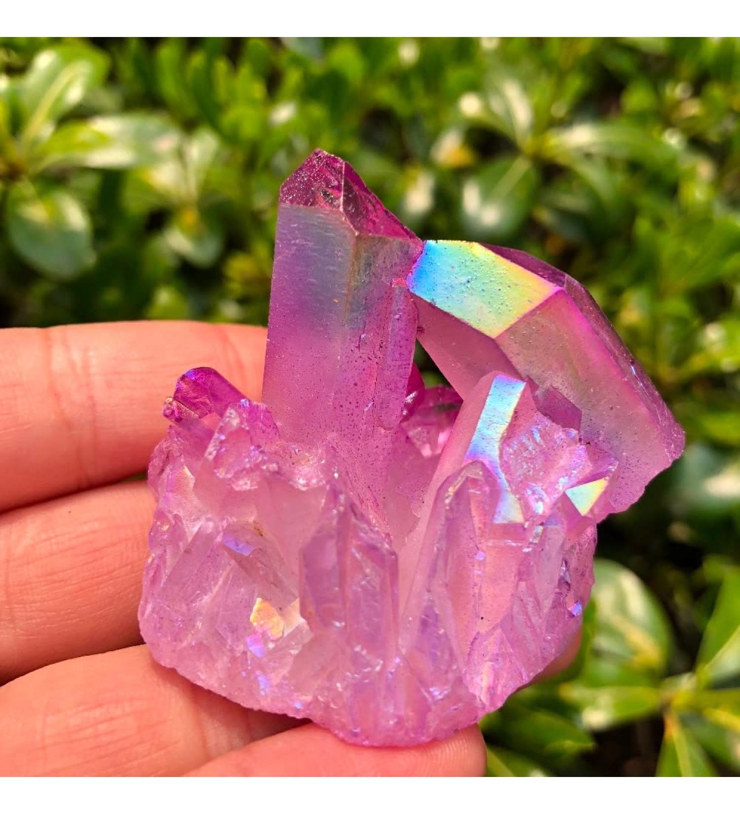 1PC Crystal Cluster Angel Titanium Quartz Crystal Specimen Minerals Reiki Stones JZIGTDEM (Color : 60g) - Buy Online on GoSupps.com
