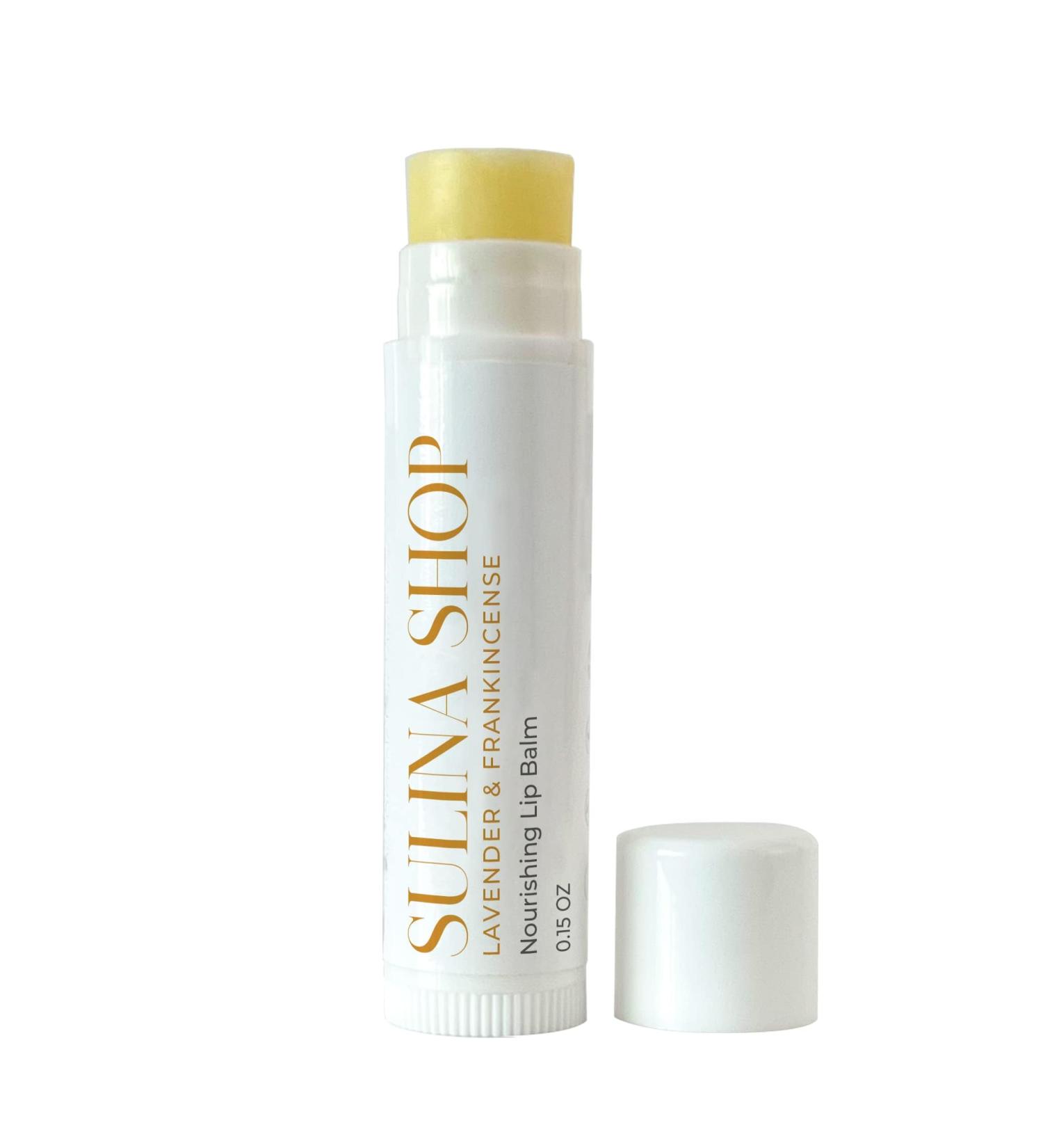 Lavender & Frankincense Lip Balm - Moisturizing Natural Hydrating Formula for Dry Lips - Buy Online on GoSupps.com