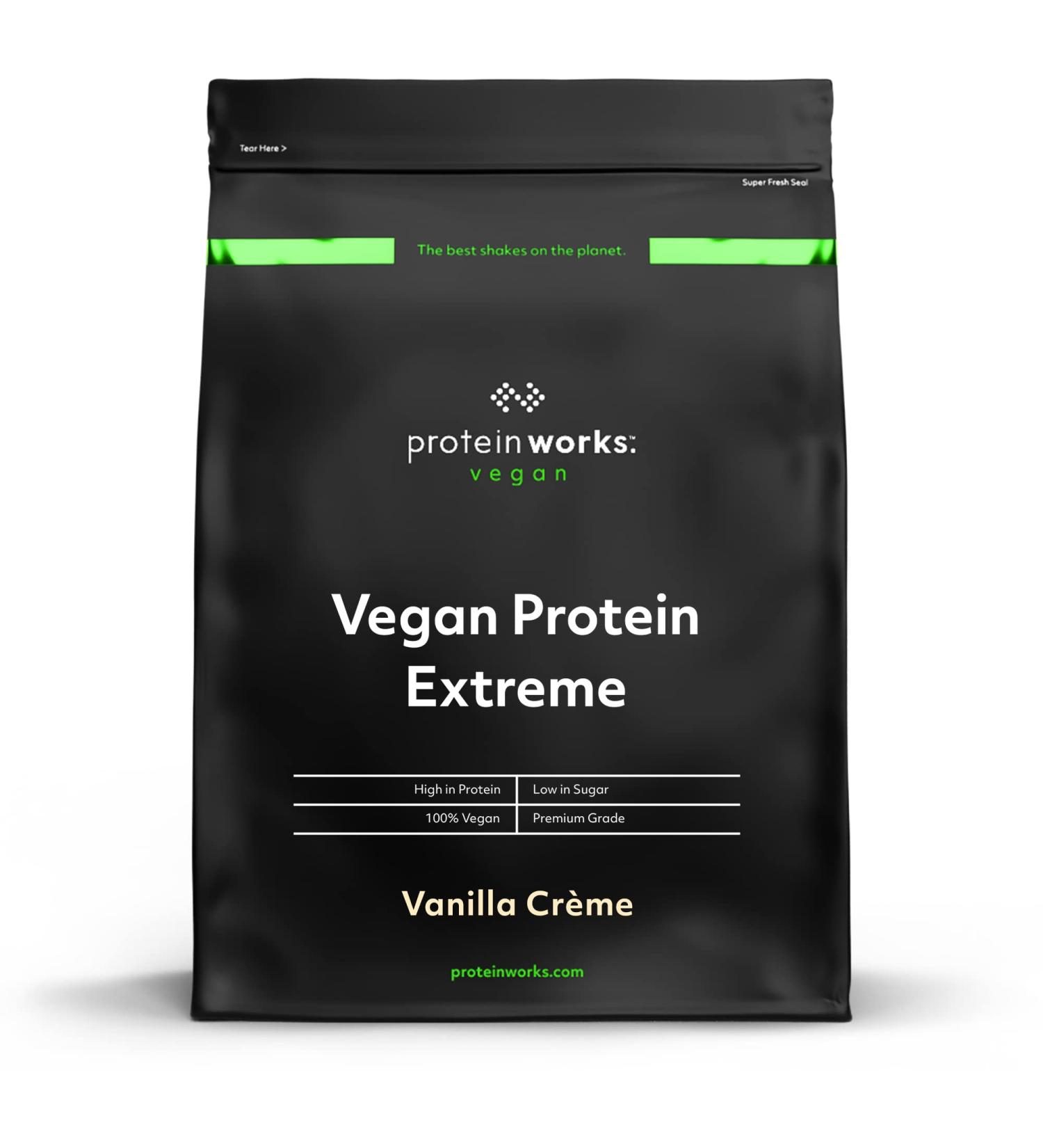 The Protein Works Vegan Protein Extreme 2kg - 29g Plant Based Protein | Vitamin Blend | 57 Servings - Vanilla Cr me - Buy Online on GoSupps.com
