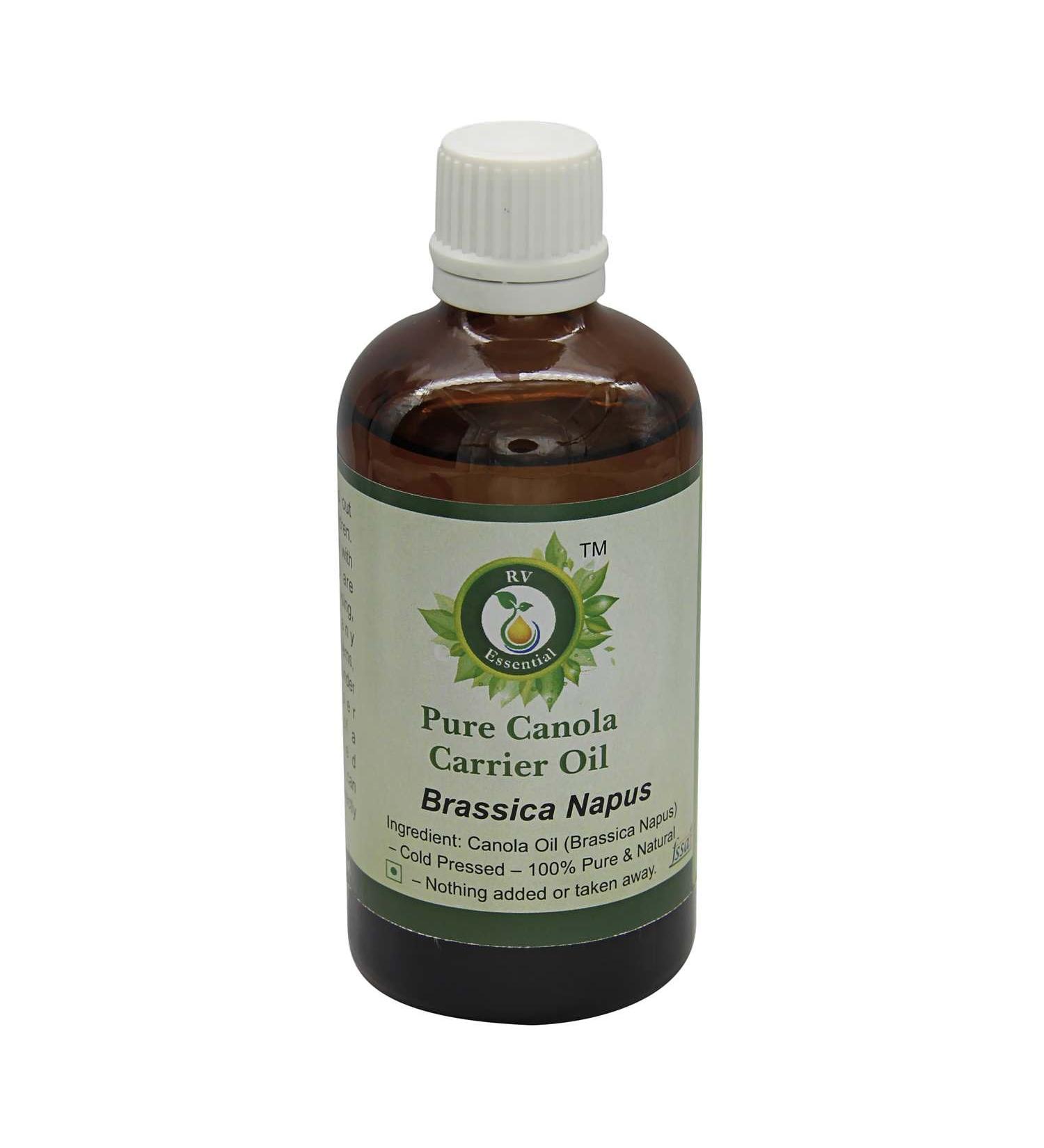 Canola Oil | Brassica Napus | 100% Pure Natural | for Hair | Unrefined | for Cooking for Body | for Eyelashes | Pure Canola Oil | Cold Pressed Canola Oil | 10ml | 0.338oz by R V Essential Amber 0.34 Fl Oz (Pack of 1)