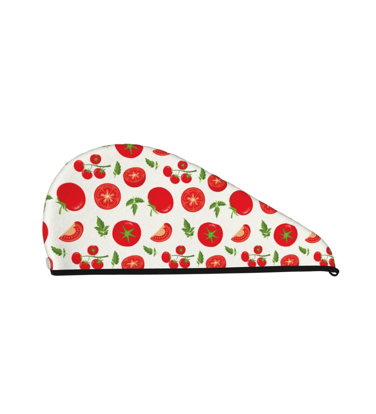 Fresh Red Tomato Microfiber Hair Towel - Super Absorbent Wrap for Long Curly & Thick Hair | Quick Dry Coral Velvet for Women - Buy Online on GoSupps.com