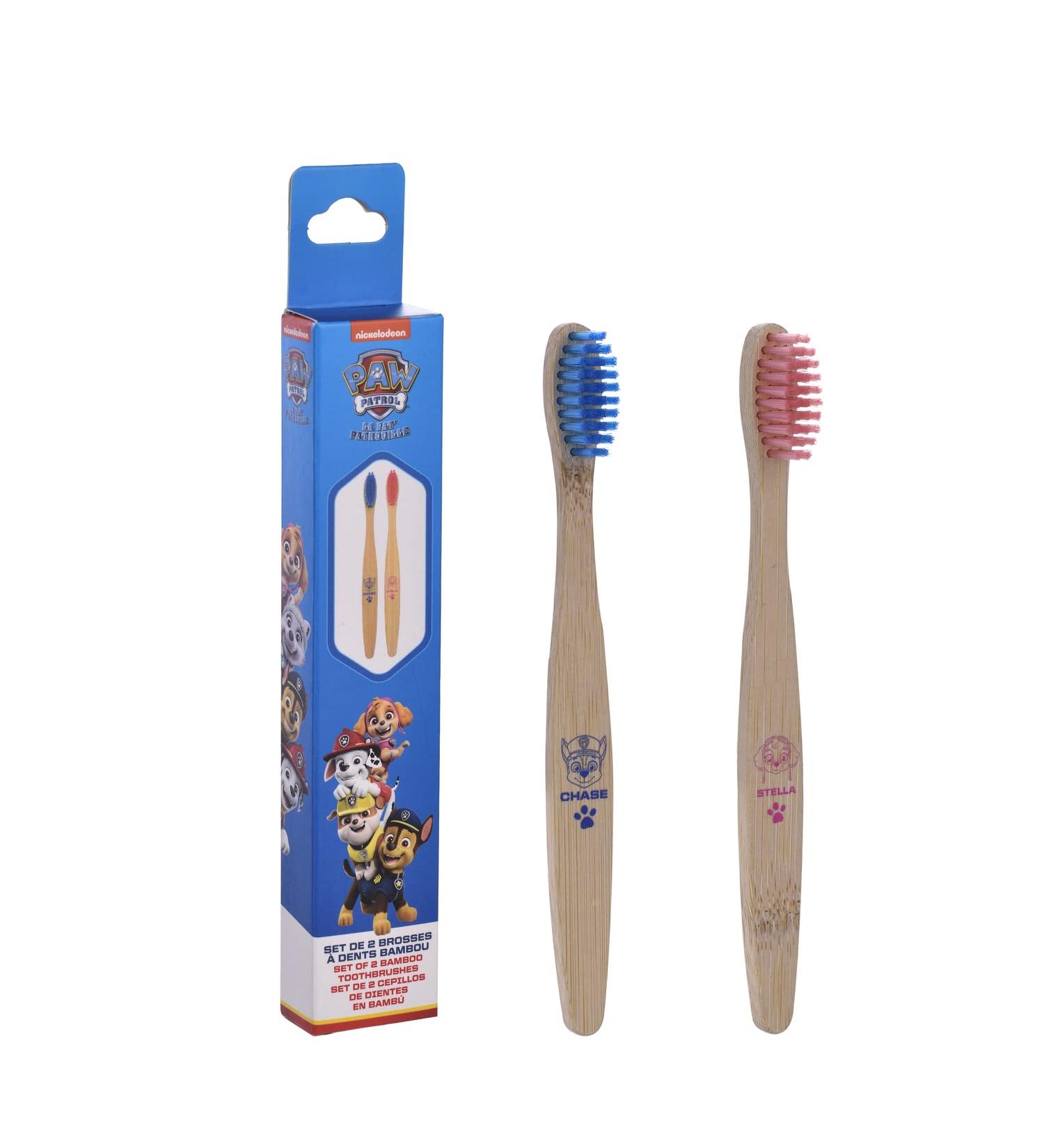 PAW Patrol Bamboo Children's Toothbrush Set - 2 Pack Gentle on Gums 100% BPA-Free Eco-Friendly Manual Toothbrush - Buy Online on GoSupps.com