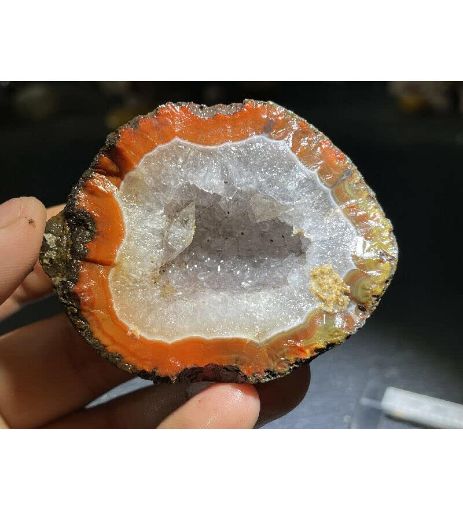 Red Battle Blood Agate Rough China Agate Crystal Achat Geode Specimen 127g RD9 ningxiao - Buy Online on GoSupps.com