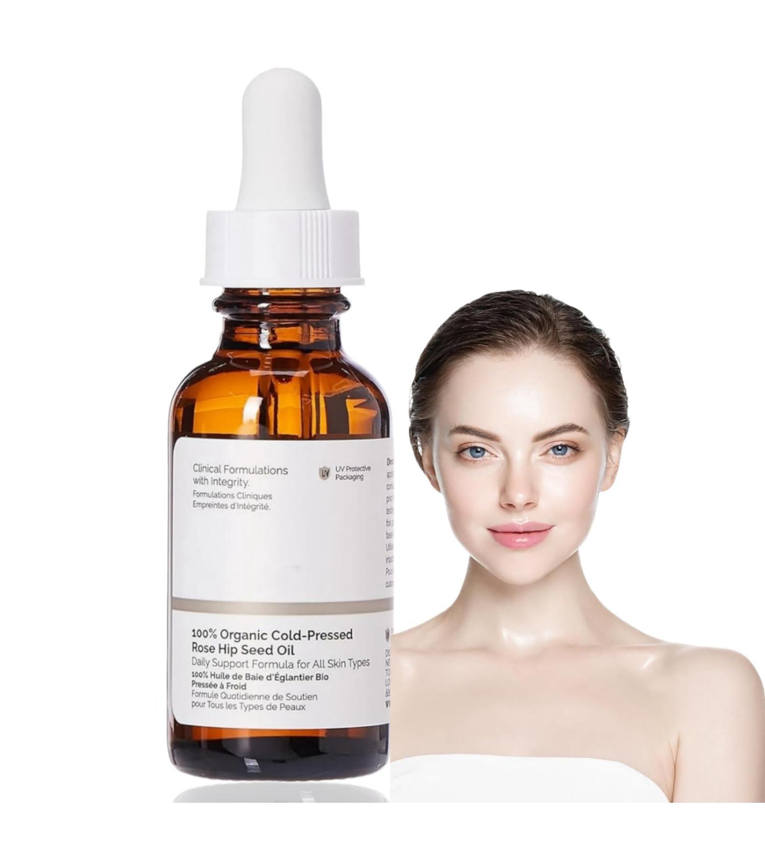 100% Organic Rose Seed Oil Rosehip Oil for Face Rose Essential Oil Body Oil for Women Anti Aging Serum for Face Organic Rosehip Oil Rose Hip Oil for Skin Rosehip Seed Oil for Face Skin Hair Nails - Buy Online on GoSupps.com