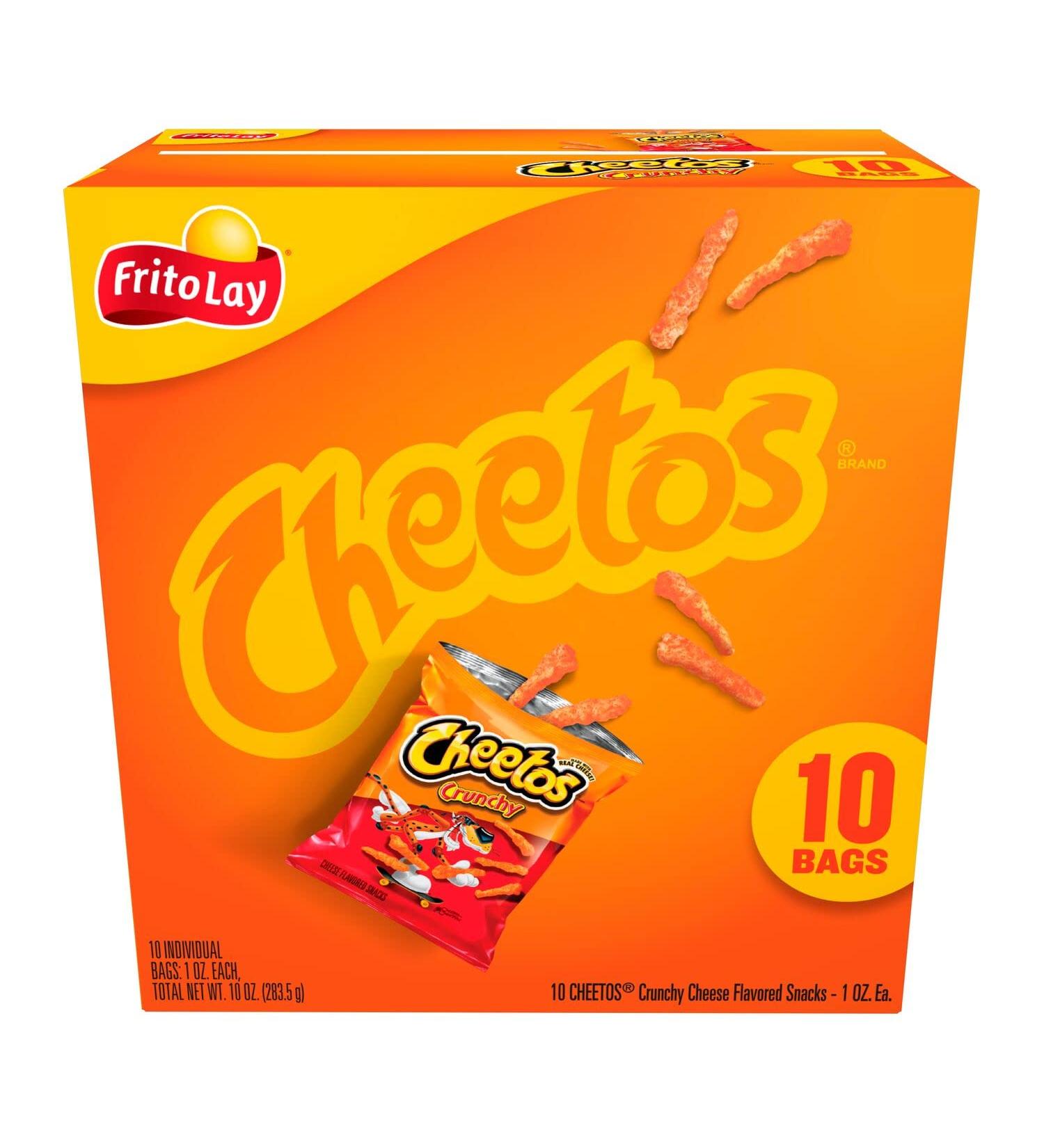 Frito-Lay Cheetos Crunchy 1 oz (Pack of 10) - Delicious Snack Pack for On-the-Go Enjoyment - Buy Online on GoSupps.com