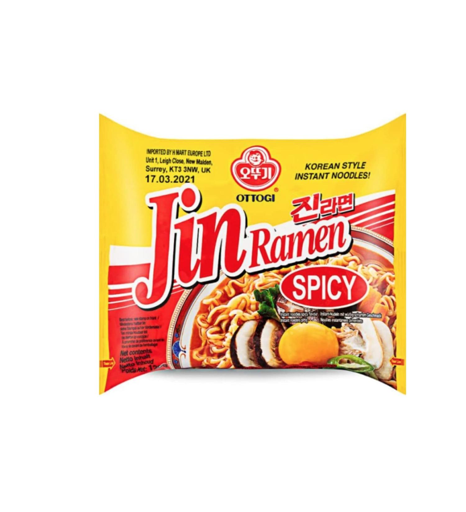 WaNaHong Ottogi Jin Ramen 20 Boxes 20g Spicy Flavor 120g