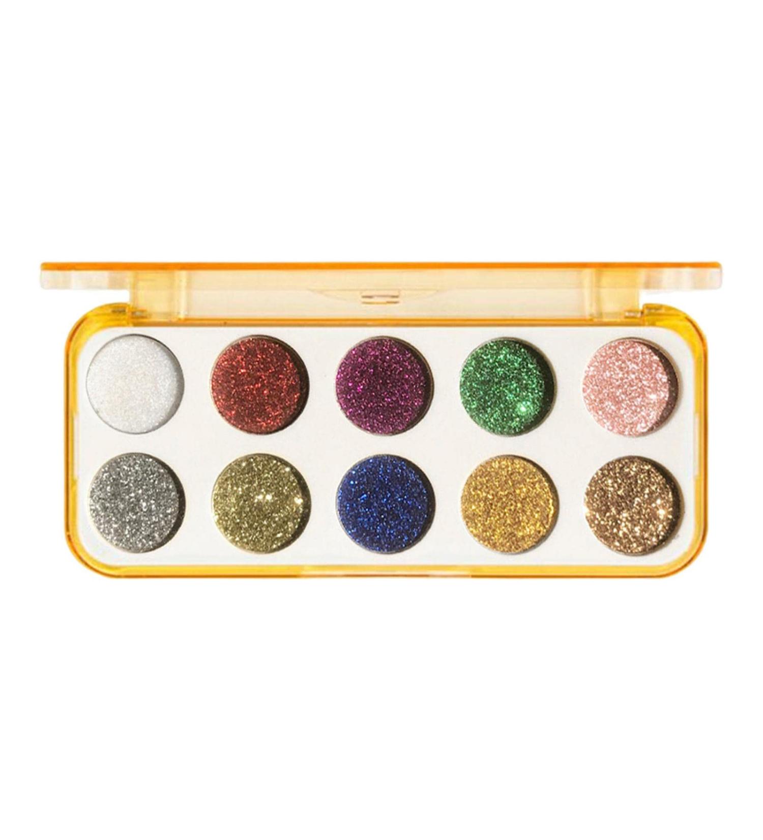 Eyeshadow Palette - 10 Shades Highly Pigmented Eyeshadow | Eye Shadow Makeup Pallet High Pigmented Matte Shimmer Make up Kit for Women Girls Shzons 01# Glitter Plate - Buy Online on GoSupps.com