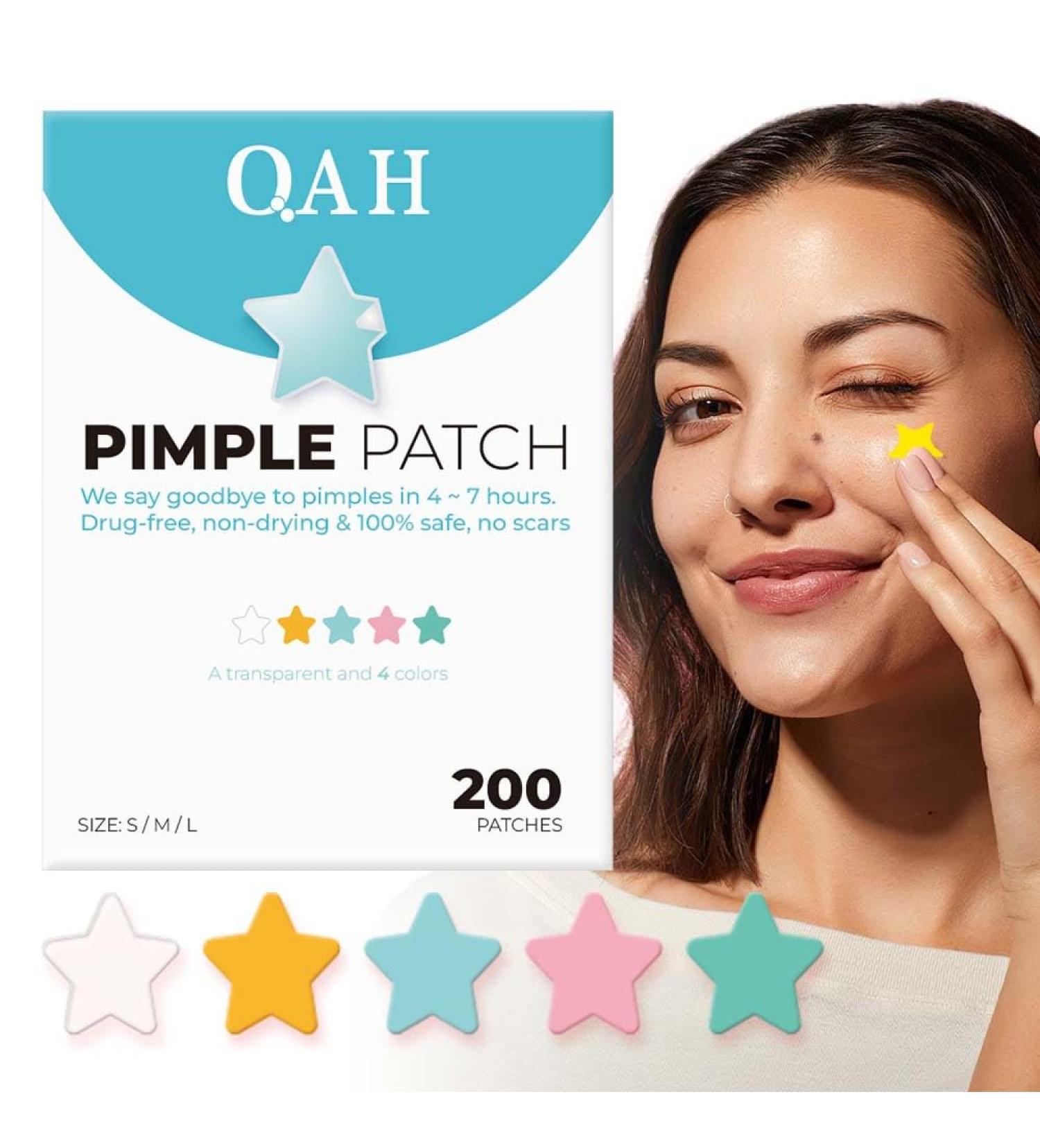 Buy Colorful Hydrocolloid Pimple Patches for Face | Star Acne Stickers in Small Medium Large | Salicylic Blemish Treatment - Buy Online on GoSupps.com