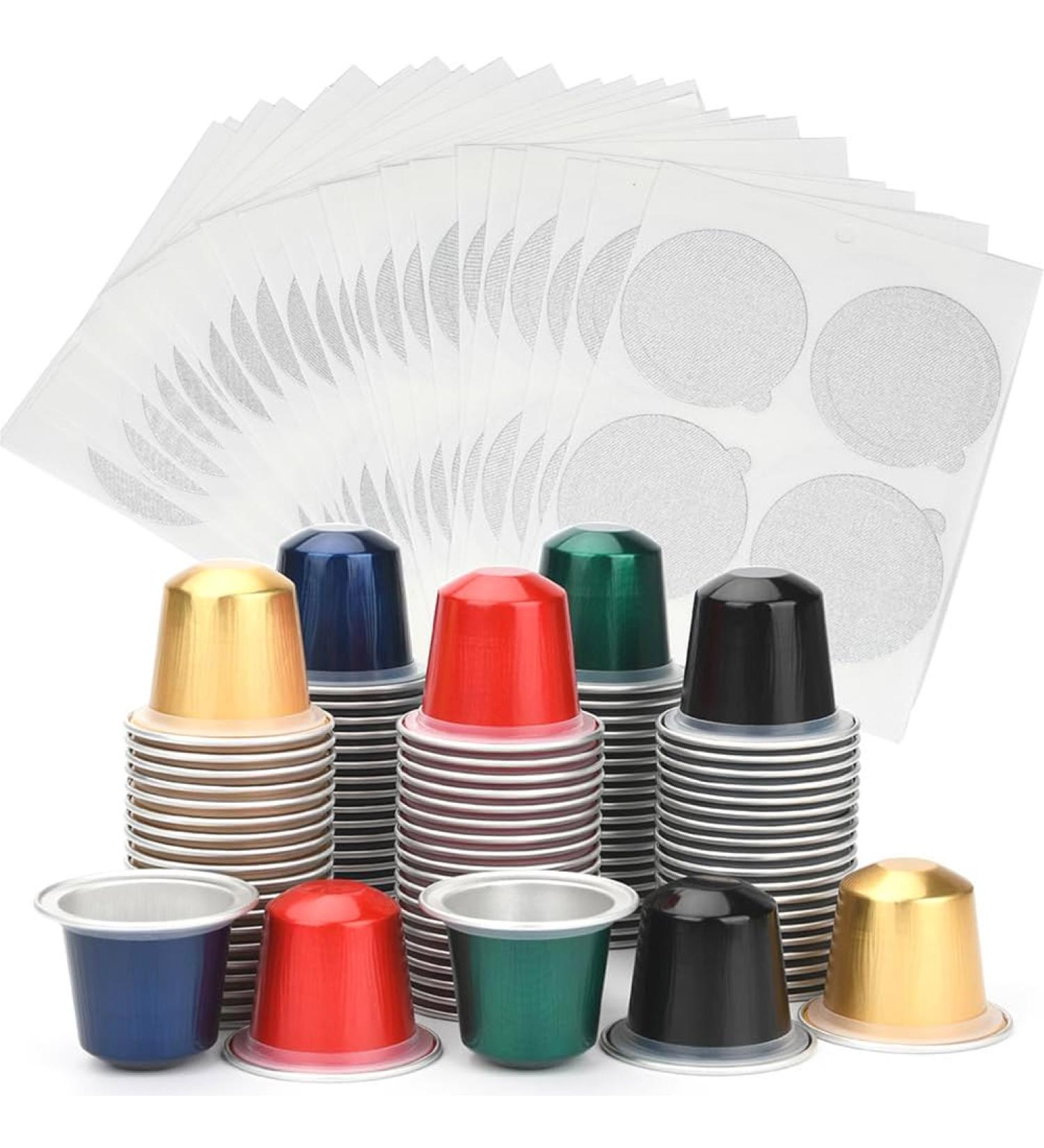 ISTOVO Capsules en Aluminium Vides et Remplissables (100 Capsules + 100 Couvercles) pour Filtres de Tasses Caf Espresso Faites Vos Propres Capsules de Caf Compatibles. - Buy Online on GoSupps.com