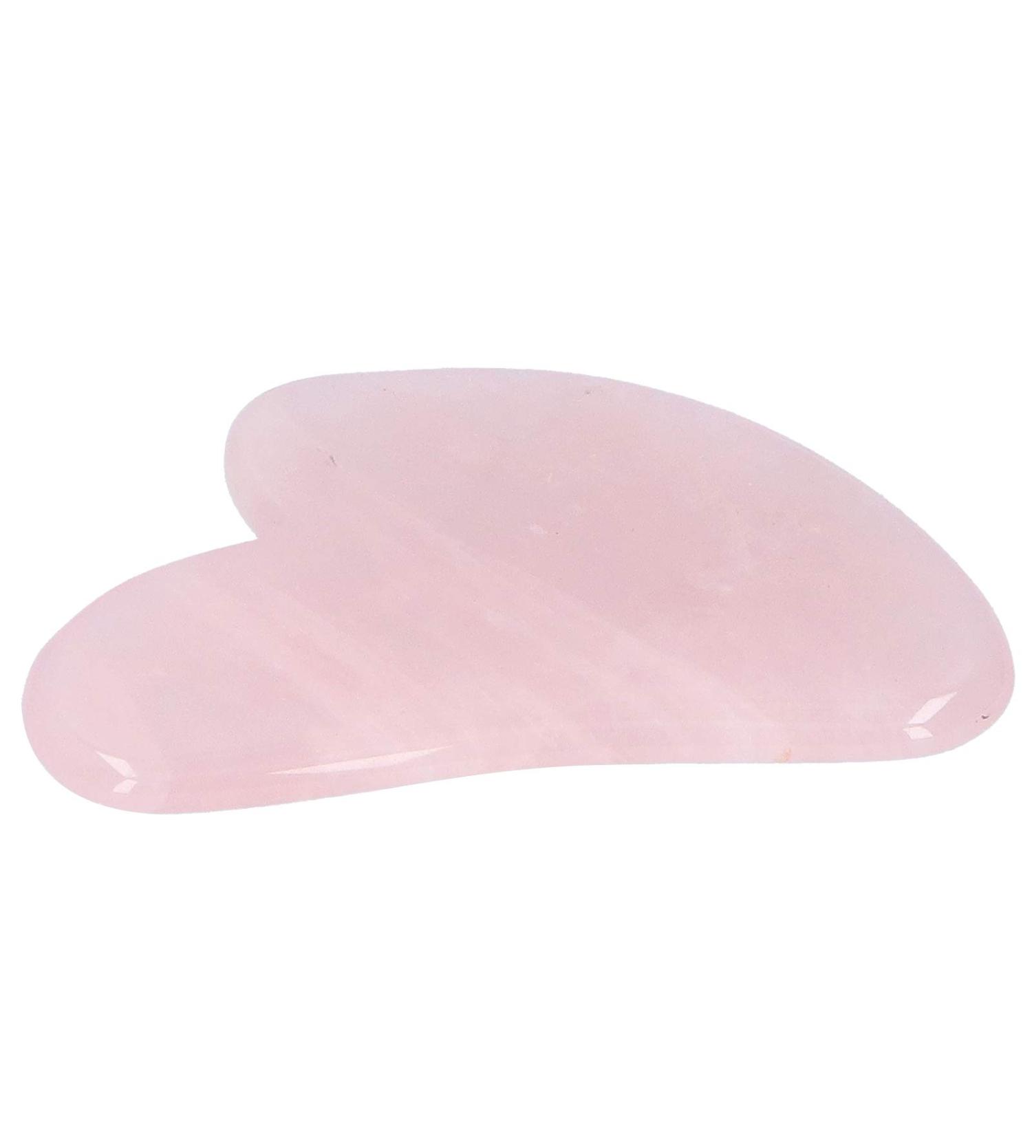 Verdant Touch Rose Quartz Gua Sha Heart Shape Massage Stone - Scraping Board for Face & Body | International Shipping - Buy Online on GoSupps.com