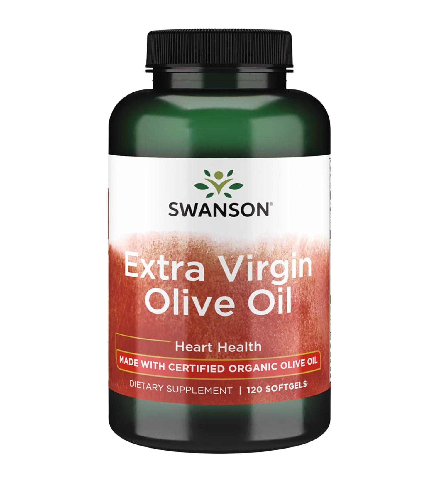 Swanson Certified Organic Extra Virgin Olive Oil Cold-Pressed Softgels - 1000mg, 120 Count - Buy Online on GoSupps.com