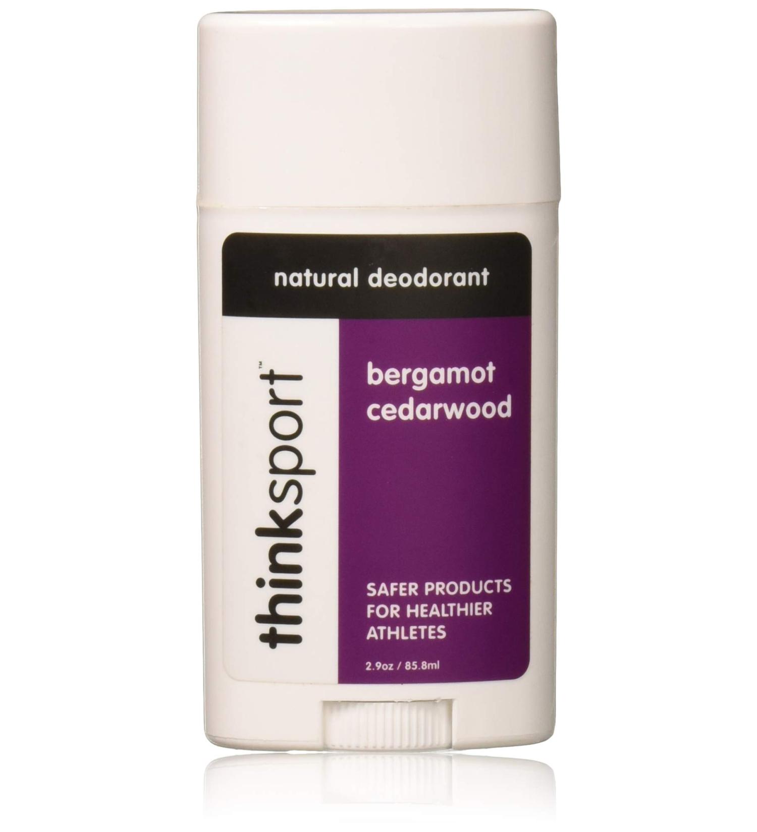 Thinksport Natural Deodorant Bergamot Cedarwood 2.9 oz - Aluminum-Free & Eco-Friendly - Buy Online on GoSupps.com