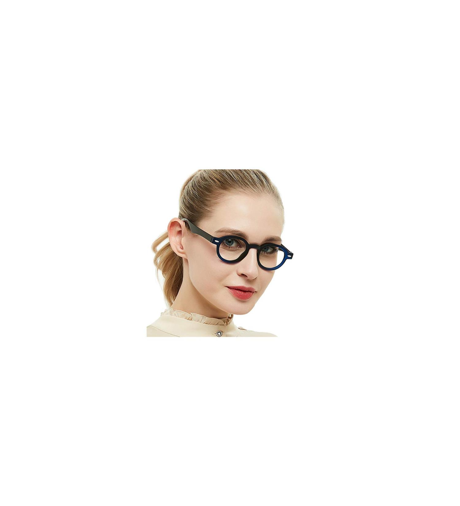 OCCI CHIARI Classic 3.50 Reading Glasses for Women - Trendy Round Rim Frames Durable Design Blue 3.5x Magnification - Buy Online on GoSupps.com