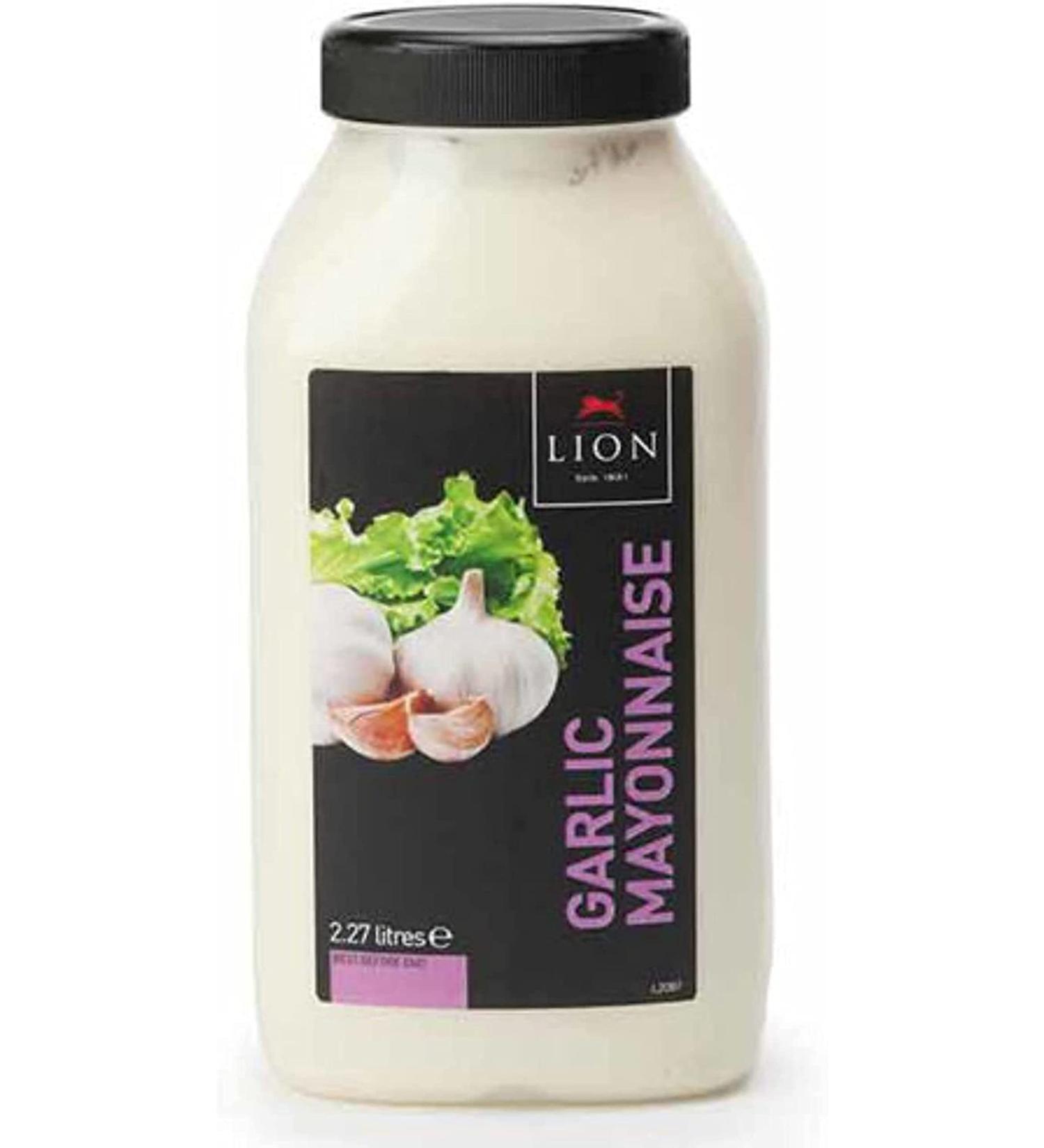 Garlic Mayonnaise 2.27 ltr A creamy mayonnaise. A thick textured mayonnaise with pieces of garlic visible and a creamy mouthfeel of coating the palate. Restaurant Quality Sauce