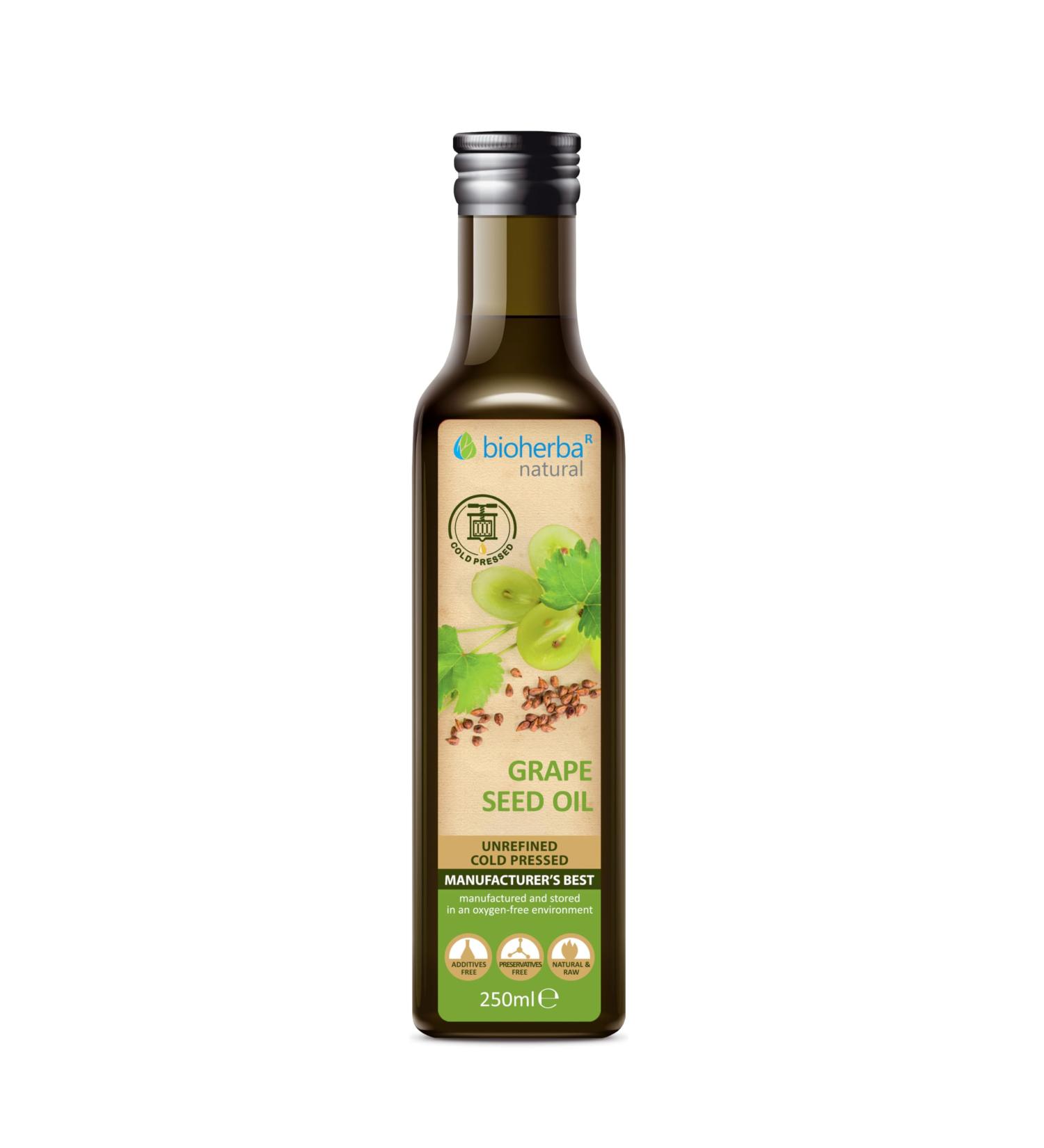 Huile de p pins de raisin 250 ml Huile v g tale pure press e froid | Naturelle et polyvalente pour la cuisine la peau et les cheveux | Par BIOHERBA 1 Pi ces - Buy Online on GoSupps.com