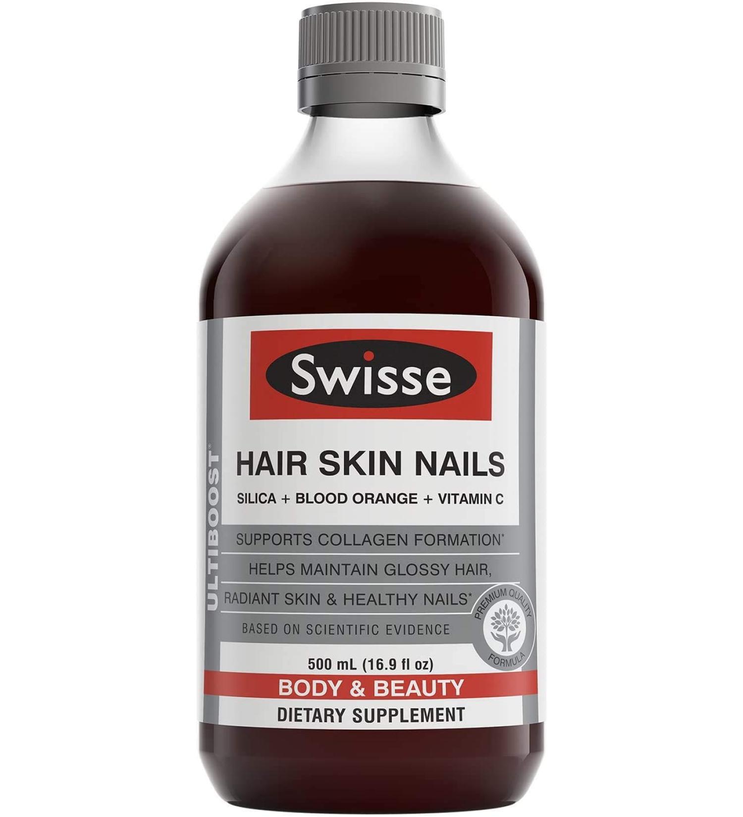 Swisse Hair Skin Nails Supplement - Vitamin C & Silica - 16.9 fl. oz. - Buy Online on GoSupps.com