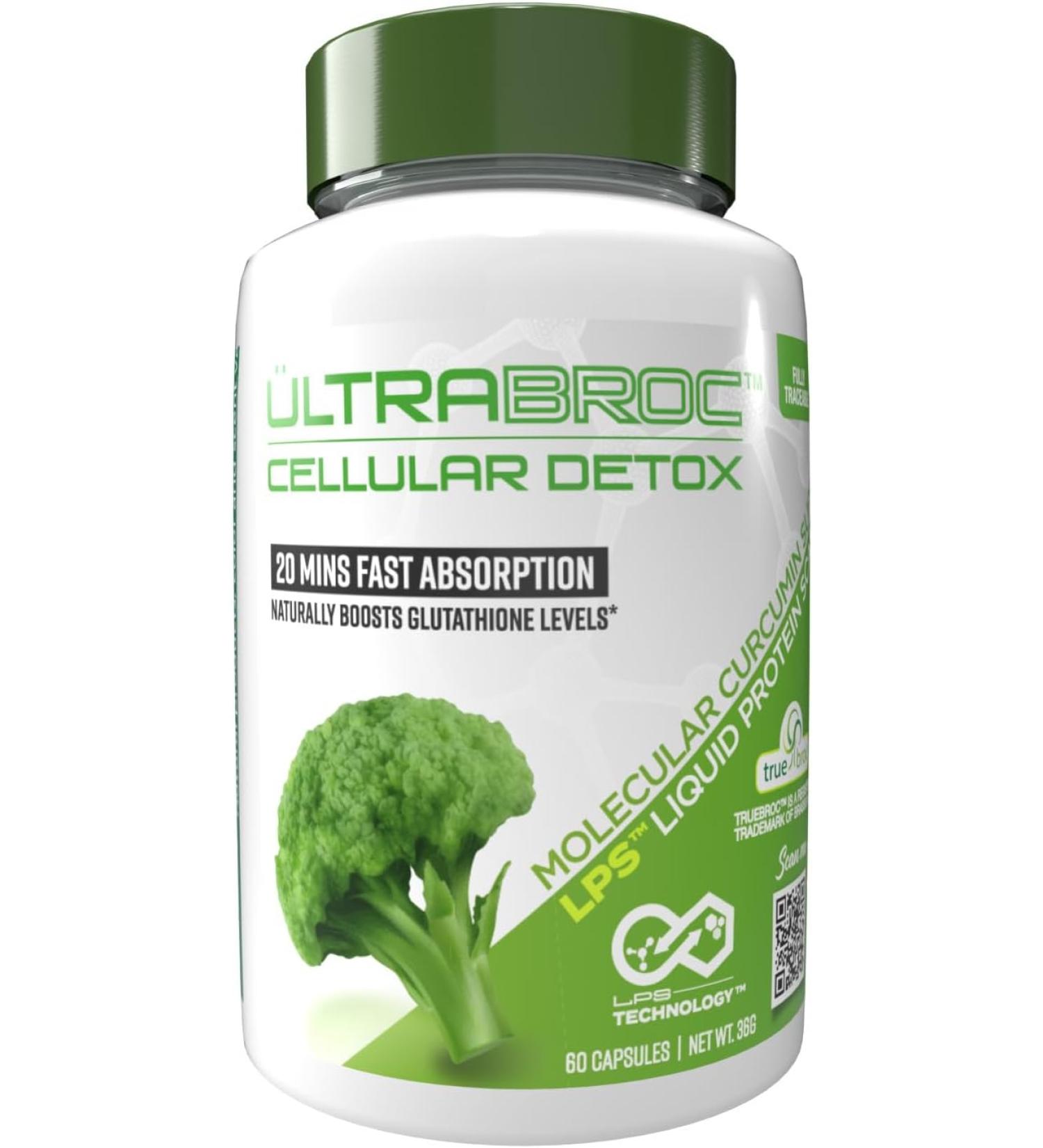 Detoxification Supplement - Broccoli Seed Extract & Curcumin | Liver Support Antioxidant | 60 Veg Capsules - Buy Online on GoSupps.com