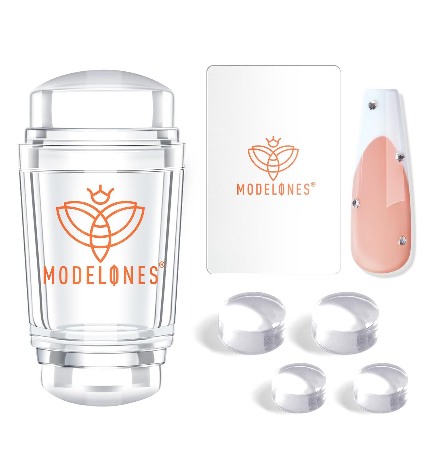 Modelones French Tip Tool Set - 6 Pcs Nail Stamp Kit for DIY French Manicure | Gel & Acrylic Nail Accessories - Buy Online on GoSupps.com