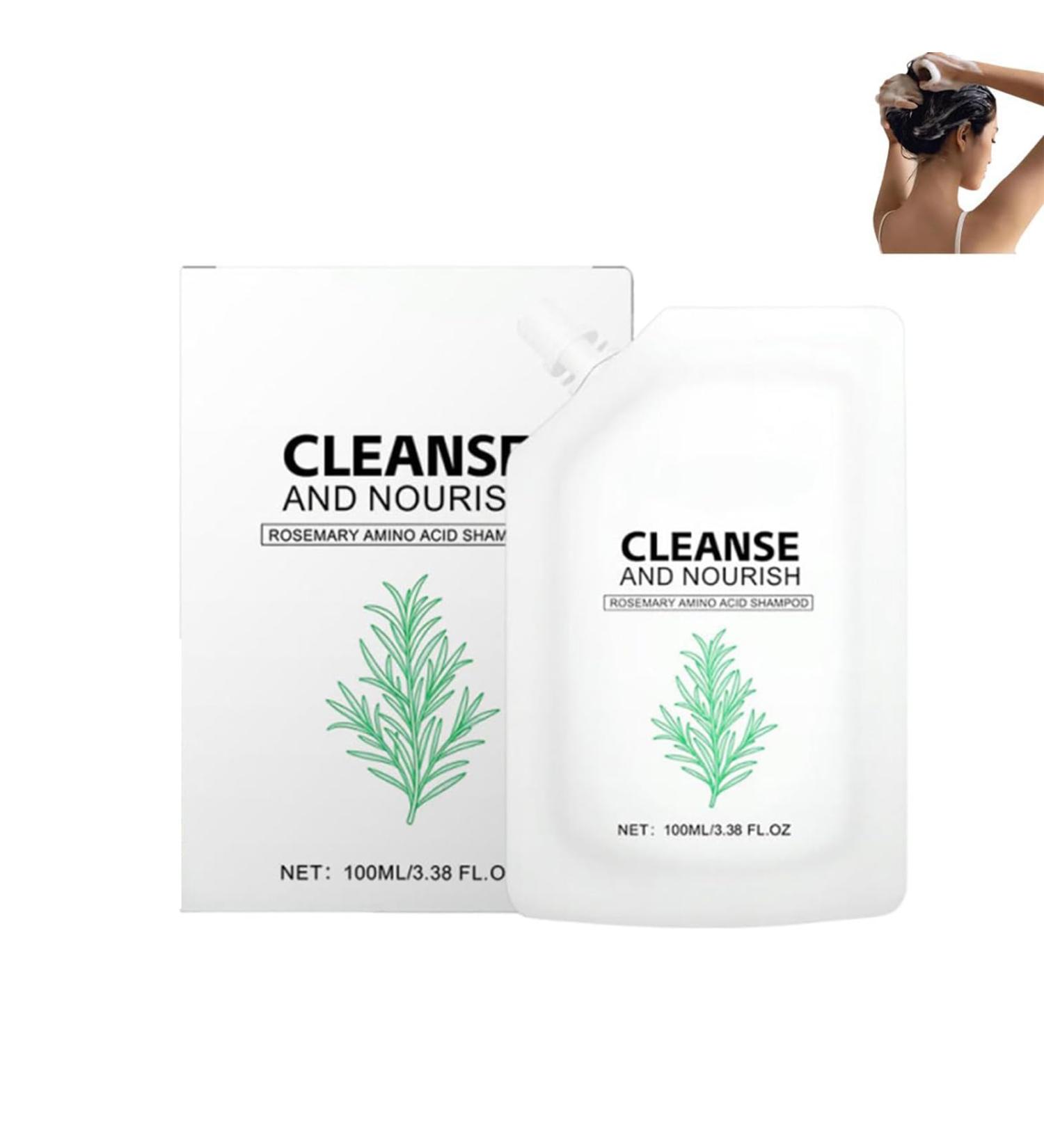 Shampoing de cheveux lisses et brillants rafra chissants shampooing de croissance des cheveux au romarin pour les poils d'amincissement hydratant contr le le cuir chevelu gras (1pc) - Buy Online on GoSupps.com