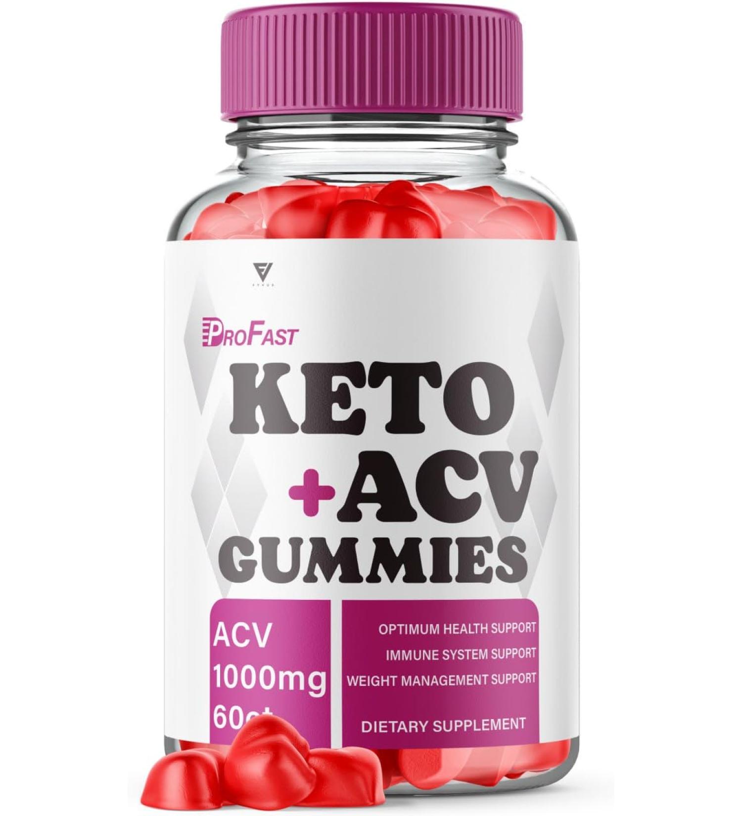 ProFast Keto ACV Gummies - Advanced Weight Loss with Apple Cider Vinegar and Beet Root Juice (60 Gummies) - Buy Online on GoSupps.com