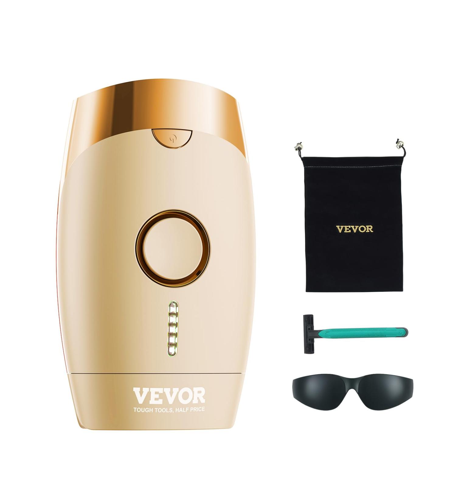 VEVOR IPL Laser Hair Removal Device - 17J Epilator with 510-1200NM Wavelength 5-Stage Intensity 400 000 Light Impulses - Fast & Effective Hair Removal - Buy Online on GoSupps.com
