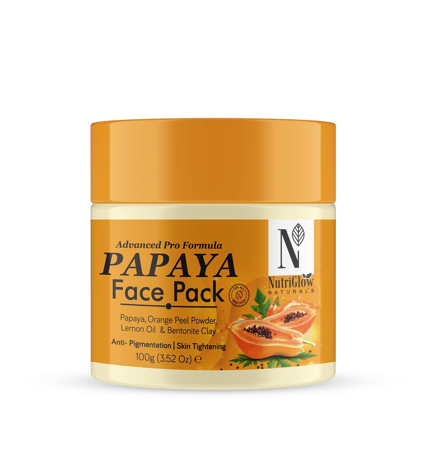 Nutriglow Naturals Advanced Pro Formula Papaya Facial Scrub for Deep Exfoliation All Skin Types Scrub 100 G - Buy Online on GoSupps.com