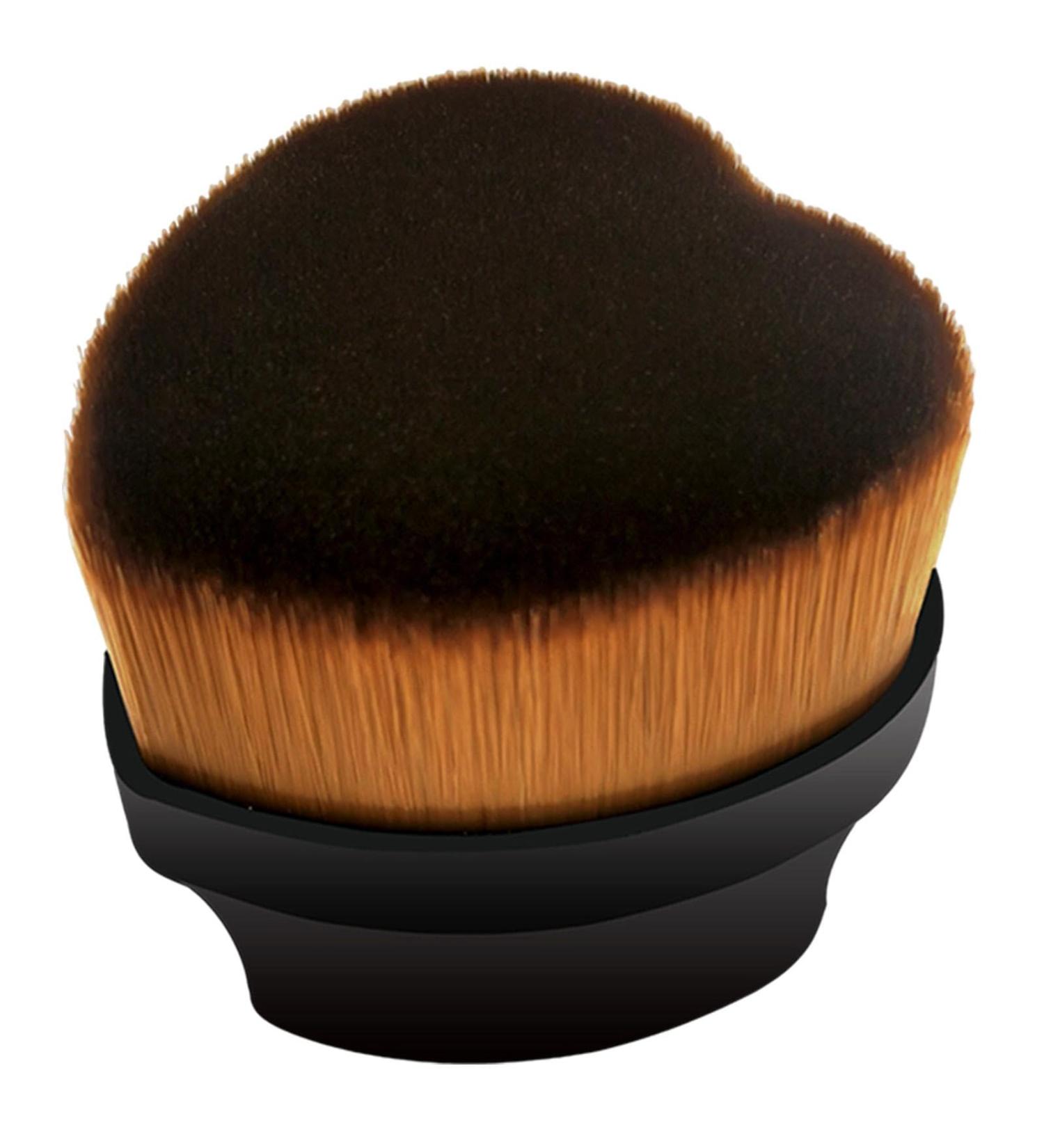 Brush for Mixing Liquid Foundation Cosmetic Applicator Brush Cosmetic Powder Blending Brush | Heart Shaped Liquid Powder Foundation Brush for Dating Travel Business Trip Black - Buy Online on GoSupps.com