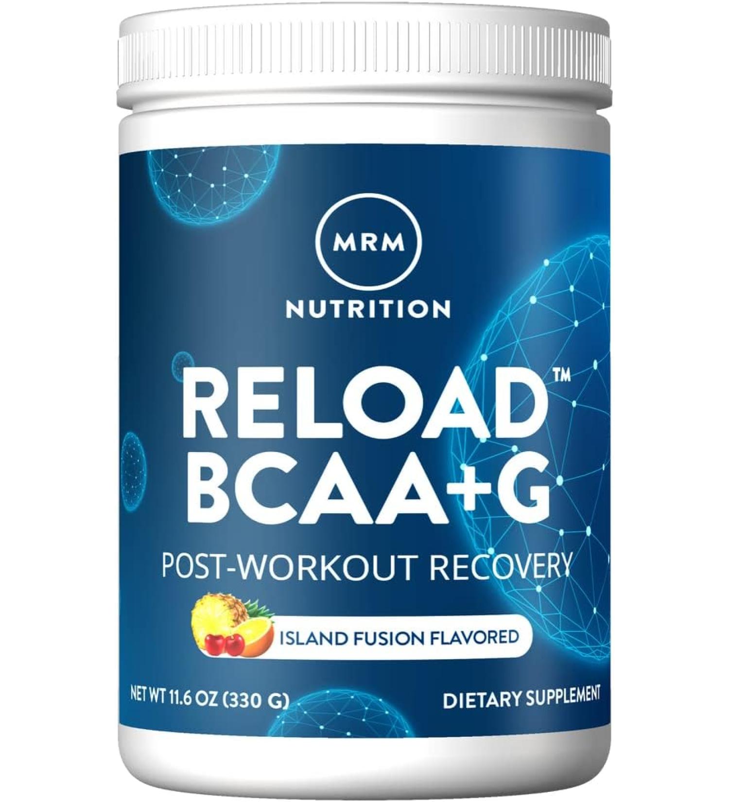 MRM Nutrition Reload BCAA+G Post-Workout Recovery| Island Fusion Flavored| 9.6g Amino Acids| with CarnoSyn®| Muscle Recovery| Keto Friendly| 26 Servings - Buy Online on GoSupps.com