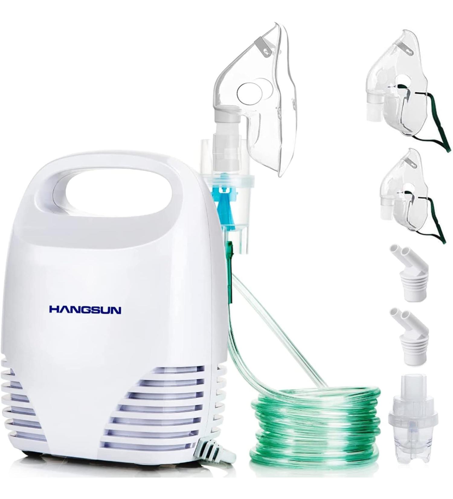 Hangsun Nebuliser Machine for Adults and Kids Compact Compressor System Mist Inhaler CN560 Portable Design for Home Use - Buy Online on GoSupps.com