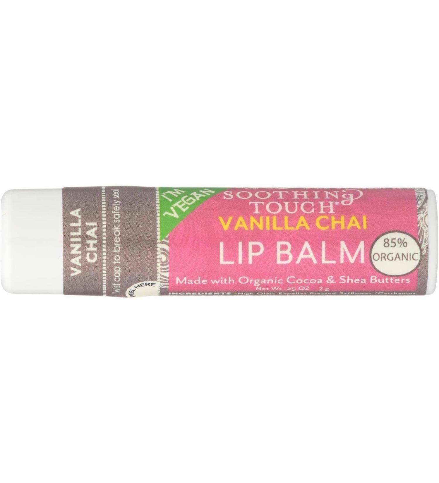 Soothing Touch Vegan Lip Balm - Vanilla Chai - 0.25 Oz (Pack of 12) - Buy Online on GoSupps.com