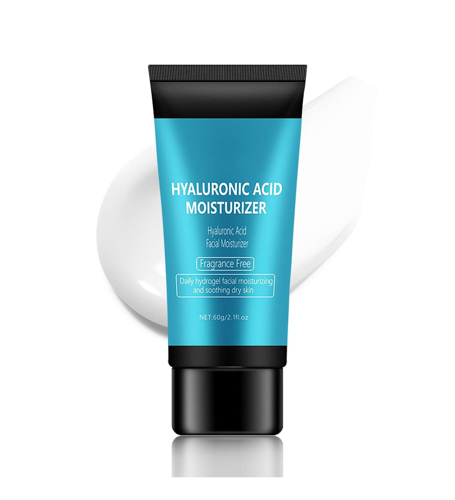 Hyaluronic Acid Moisturiser 60g - Face Moisturiser Cream - Body Moisturiser for Dry Skin - Skin Care Face Cream for Women - Moisturizing Soothing Anti Wrinkle Anti Aging Day & Night Cream - Buy Online on GoSupps.com