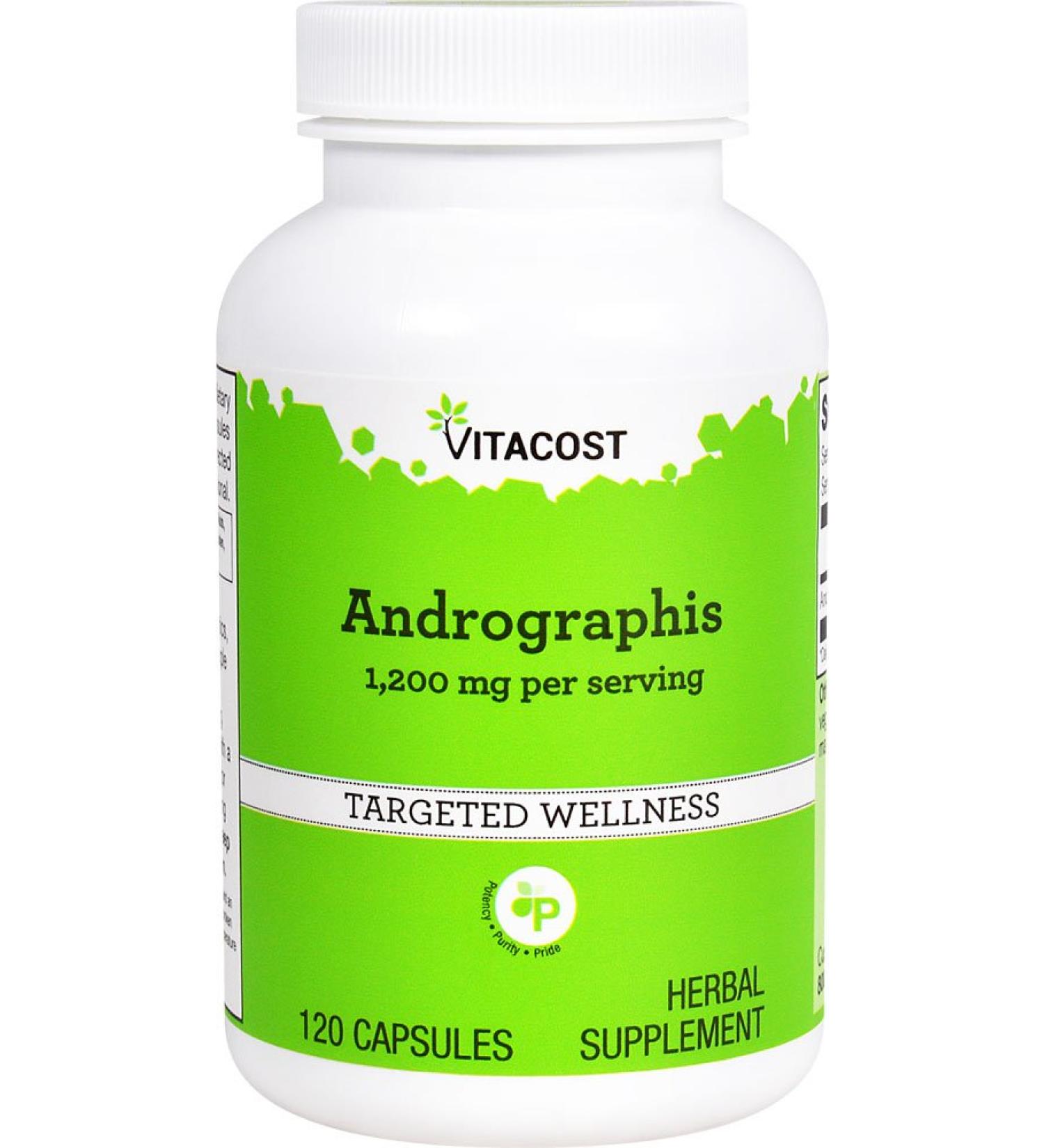 Vitacost Andrographis - 1 200 mg per Serving - 120 Capsules