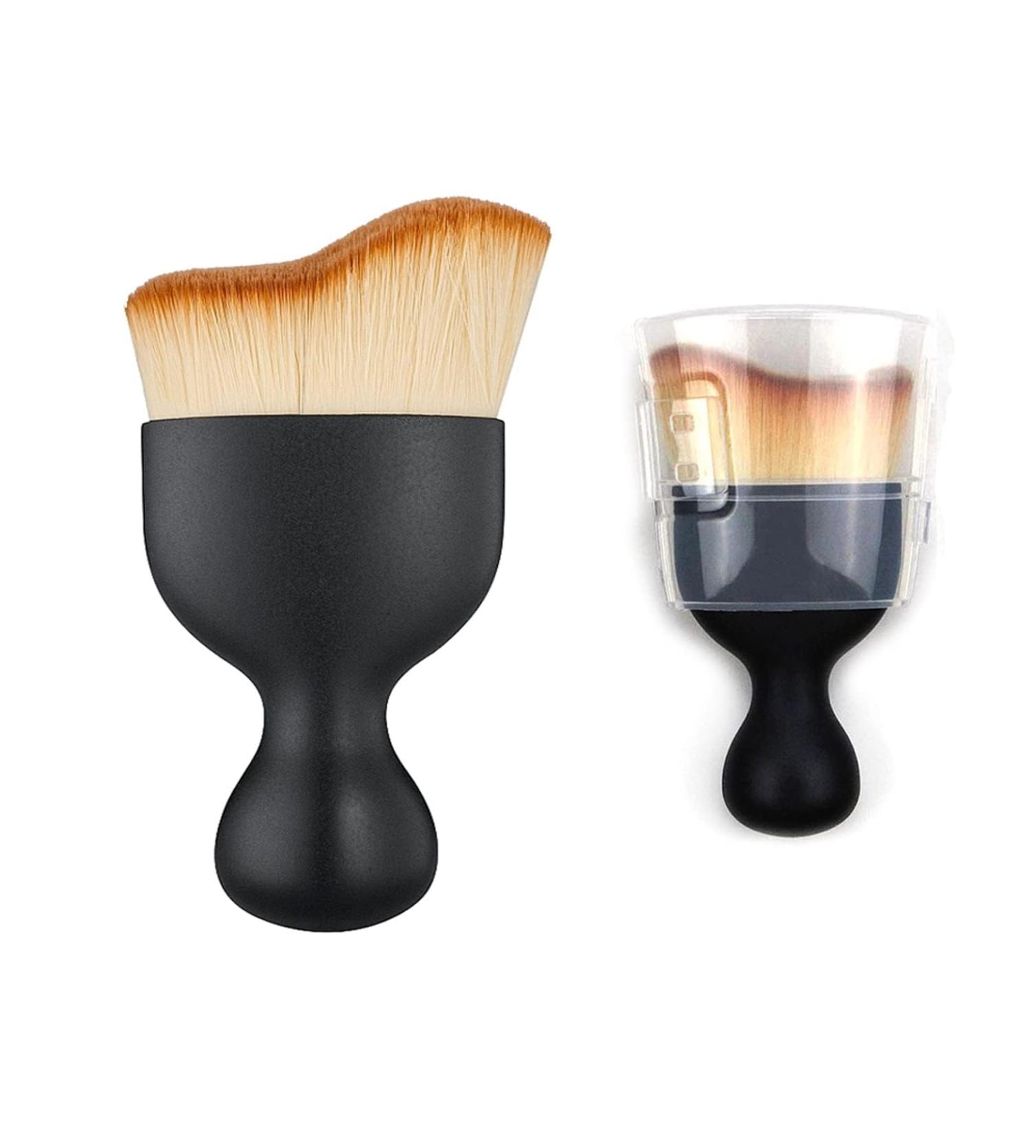 Tan Brush Tanning and Makeup Brush Face Brush Angled Flat Foundation Brush Blush Buffing Brush for Cosmetics Blending Liquid Powder Cream Tan Applicator for Self Tanning Hands Feet Face Body & Leg - Buy Online on GoSupps.com