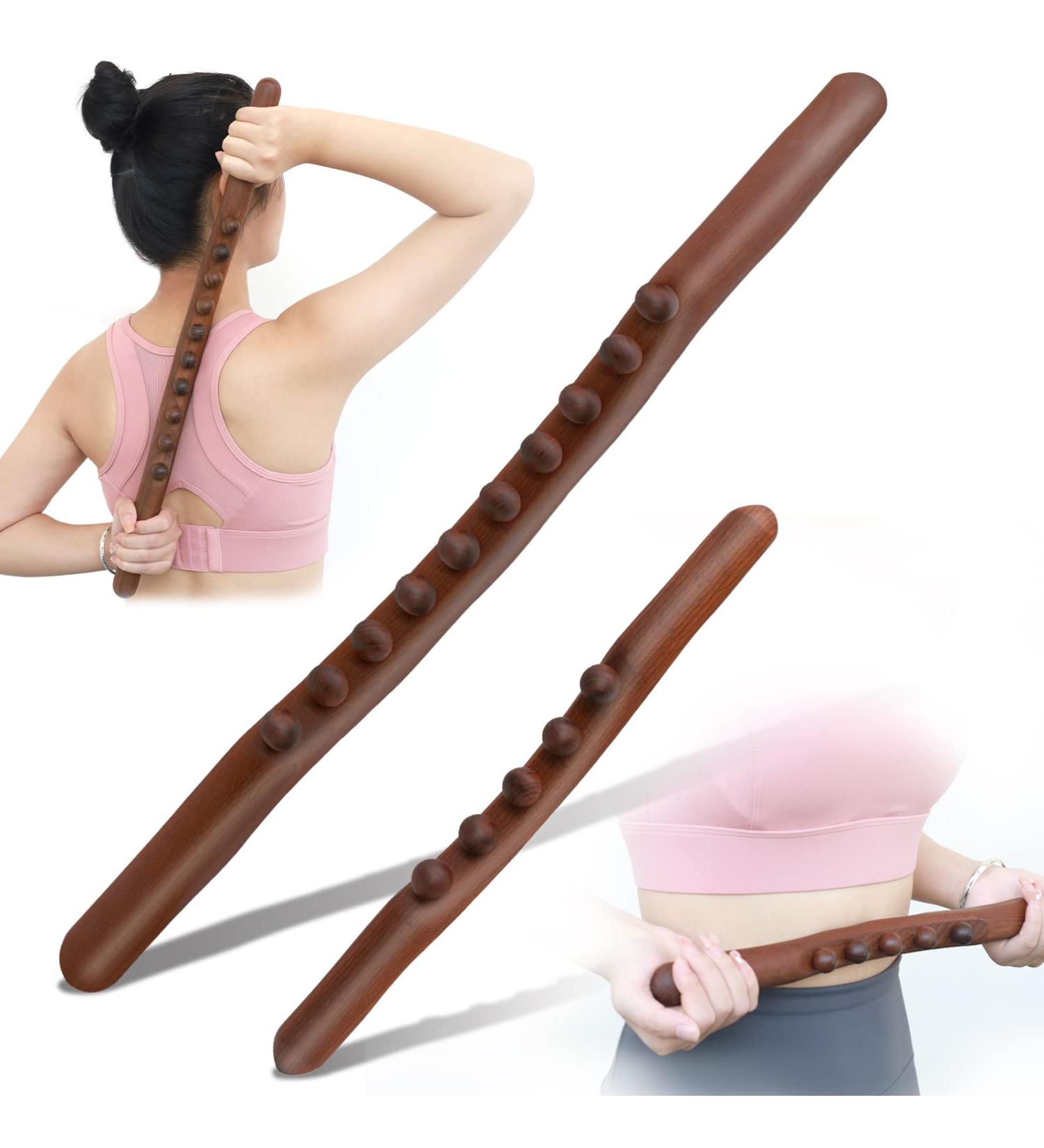 2 x Lymphatic Drainage Massager & Wood Therapy Tools - Cellulite Remover & Pain Relief for Body Shaping - Buy Online on GoSupps.com