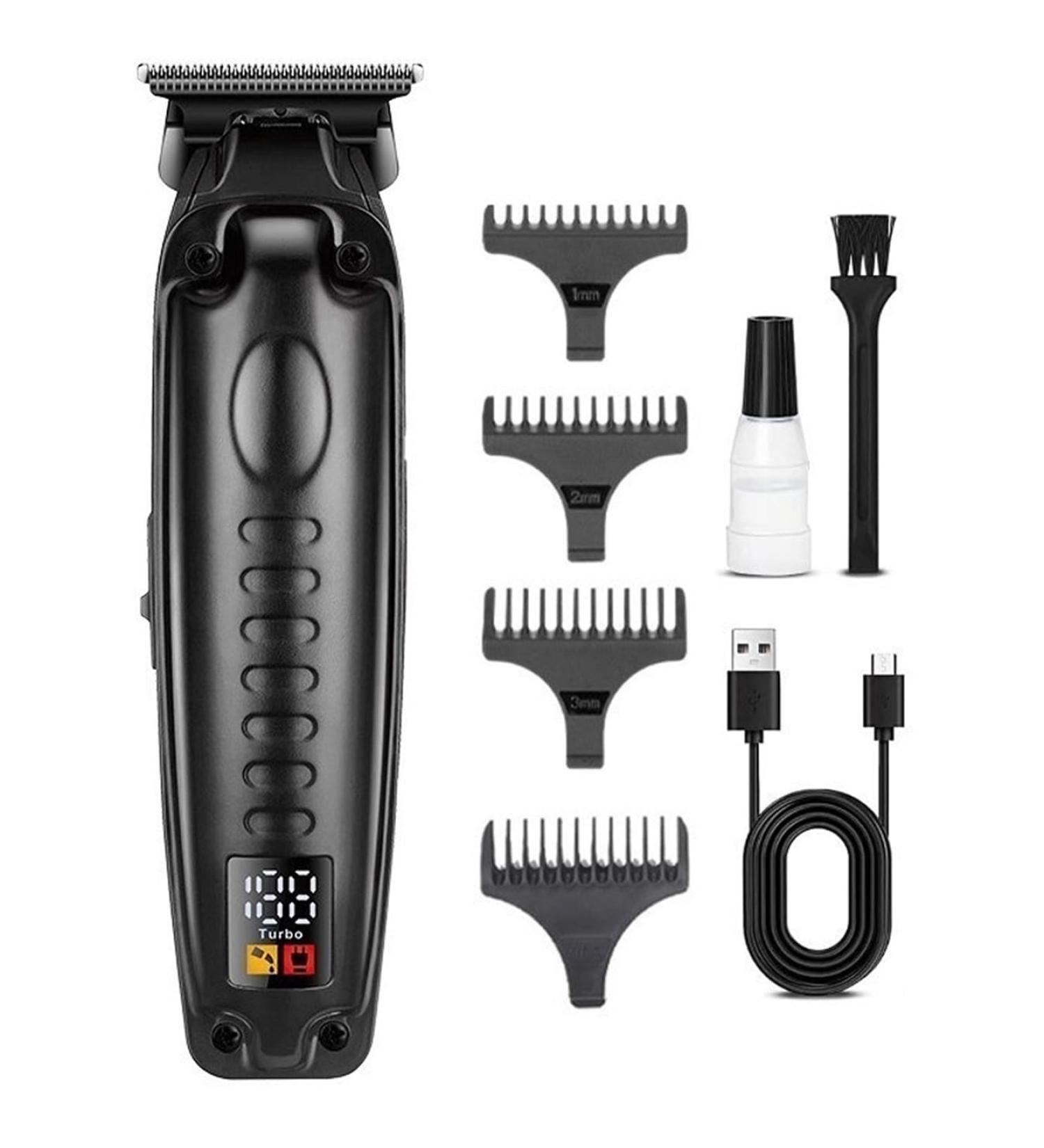 Pro Hair Clipper Professional Gradient Oil Head Engraving Hair Clipper Metal Cover Luxury Texture Body Beard Trimmer Barber Shaver - Buy Online on GoSupps.com