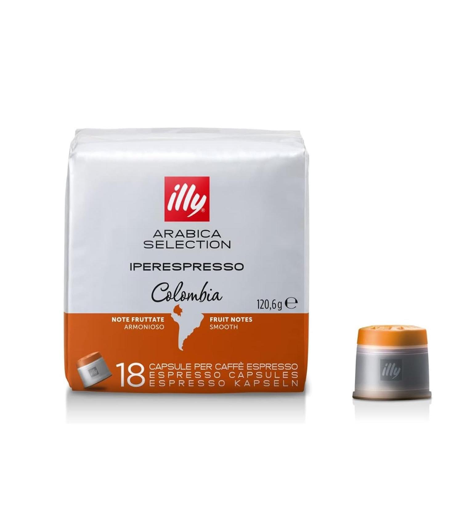 illy Capsule Coffee Iperespresso Arabica Selection Roasted COLOMBIA 6 Boxes of 18 Capsules Total 108 Capsules - Buy Online on GoSupps.com