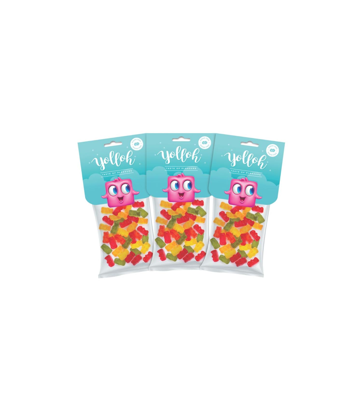 Yolloh Mini Bears - Sugar Free - 3 Pack - Candy - Birthday - Buy Online on GoSupps.com