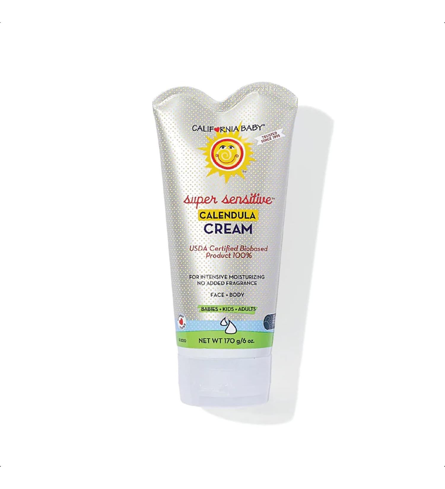 California Baby Calendula Cream (Unscented) | USDA Certified | Allergy Friendly | Calendula Ointment for Dry, Sensitive Baby Skin | 6 oz - Buy Online on GoSupps.com