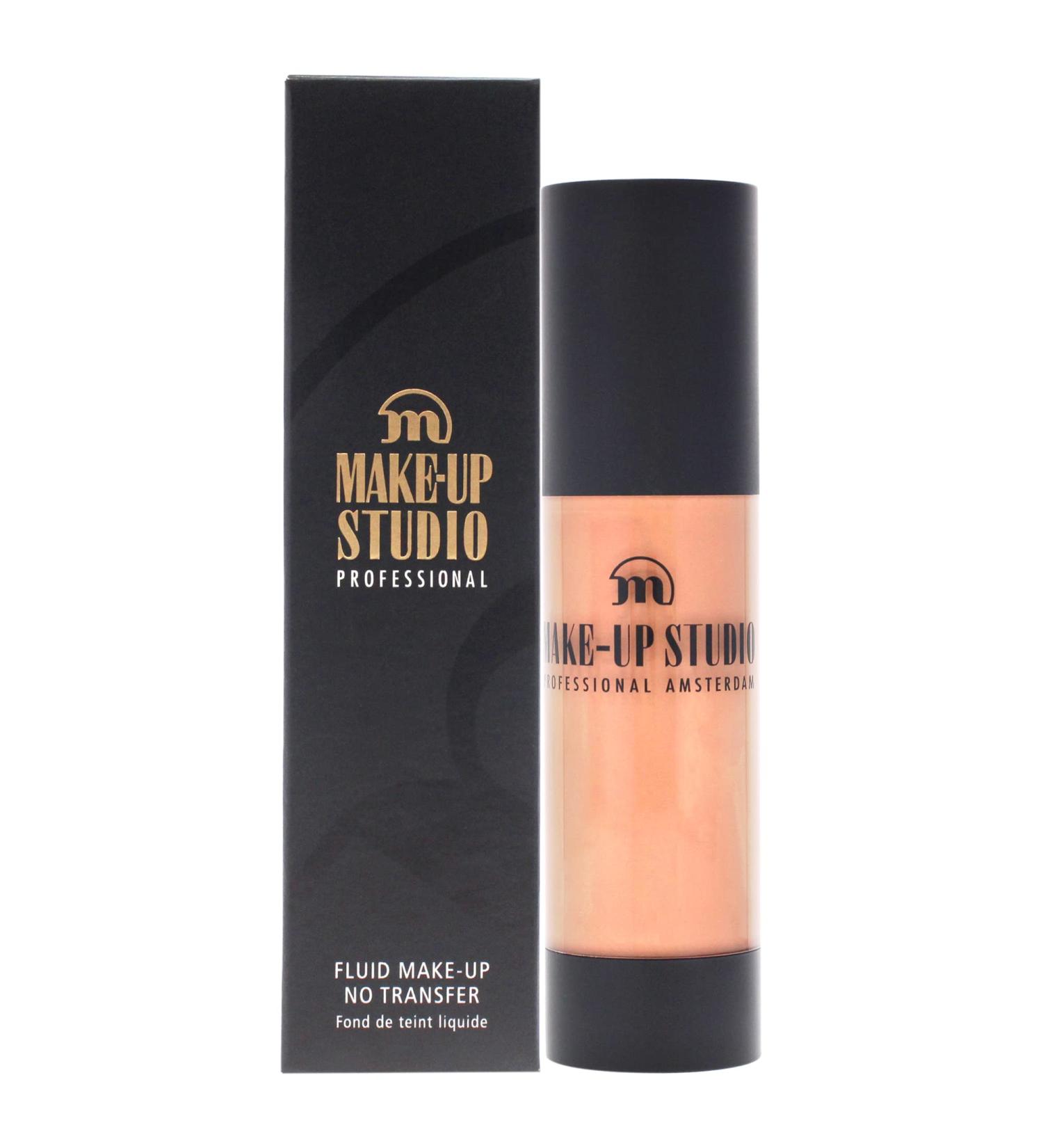Amsterdam Make-Up Fluid Foundation No Transfer - Creates A Soft-Focus Velvety Natural Finish - Delivers Long-Wearing Light To Medium Coverage - Wb3 Natural Beige - 1.18 Oz S0658/NB
