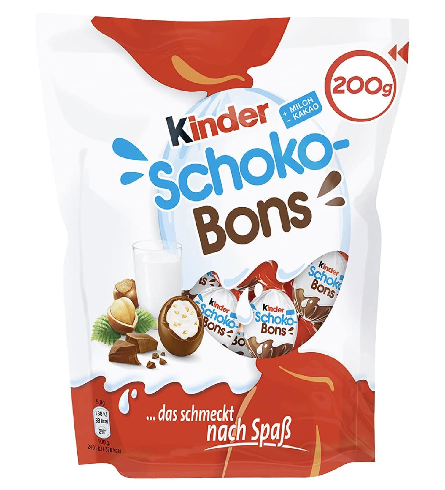 Kinder Schoko-Bons 200g - Creamy Milk Chocolate & Milk Cream Treats - Buy Internationally - Buy Online on GoSupps.com