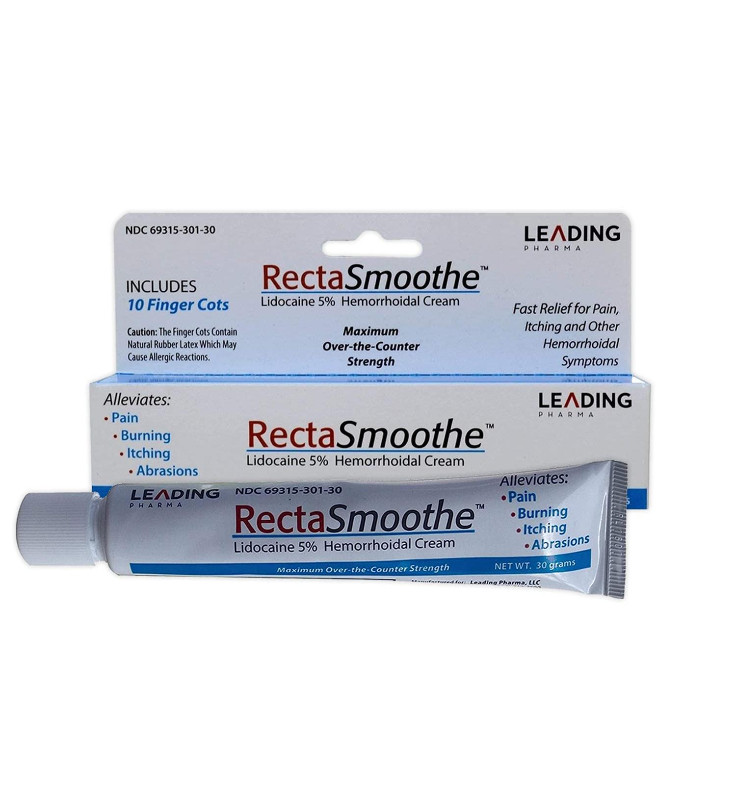 Lidocaine 5% Hemorrhoid Treatment: RectaSmoothe | Fast Pain Relief for Anorectal Disorders - Buy Online on GoSupps.com